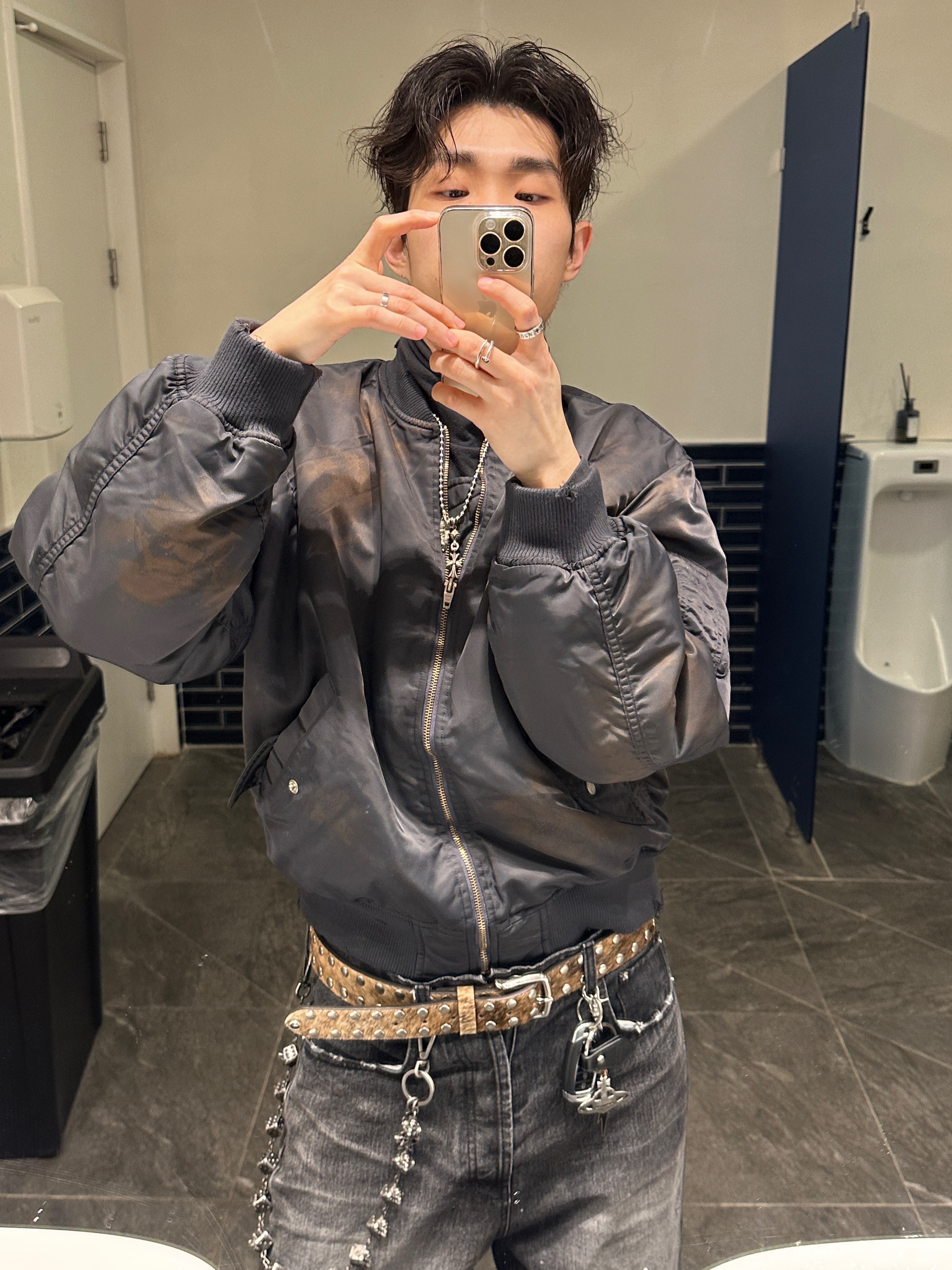 Salomon x Rier XA Jungle Castlerock, Stussy 8 Ball Studded Belt Raw Cowhide Hair 착용 스타일 - 5