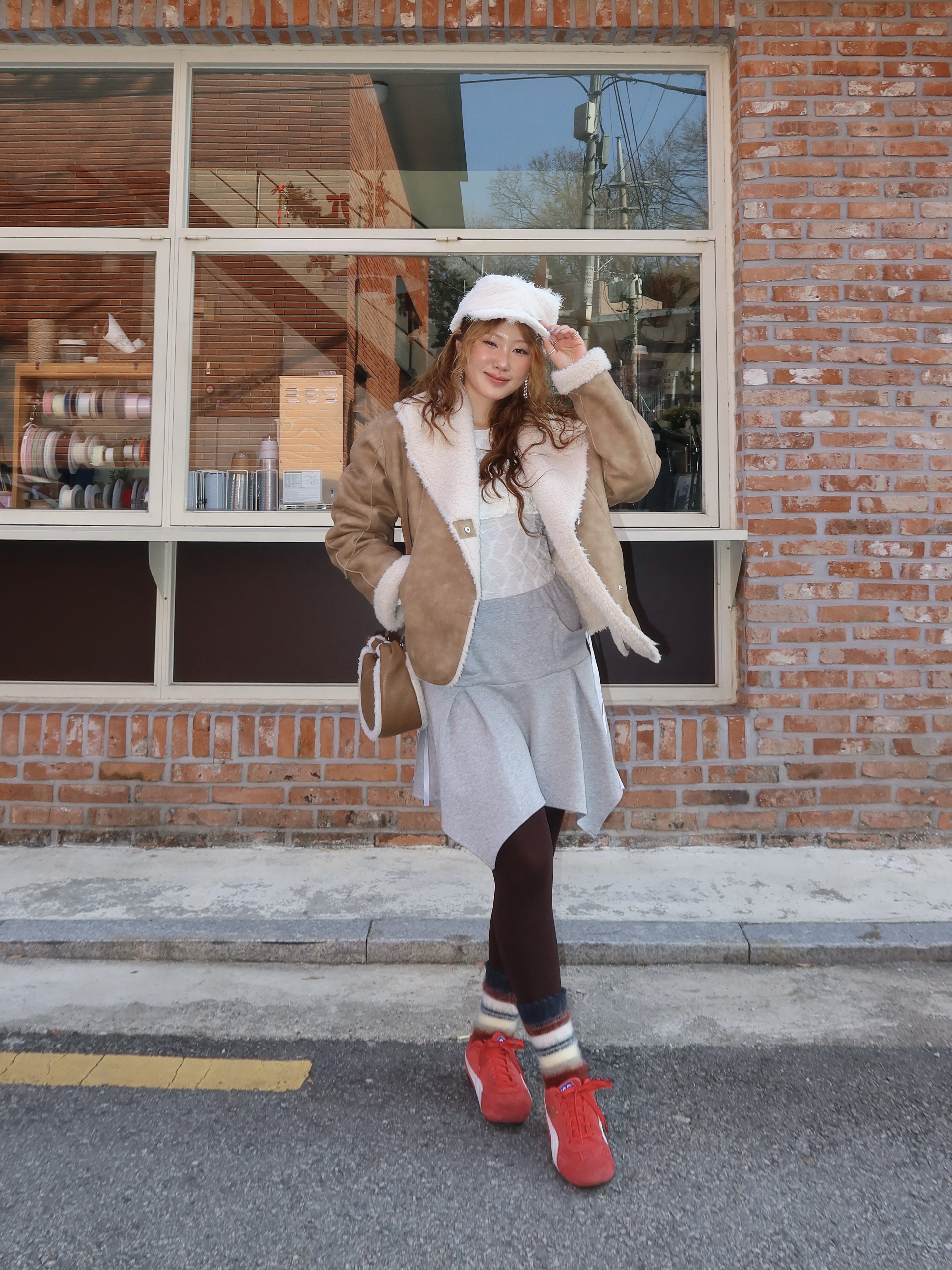 Puma Speedcat OG Red White 착용 스타일 - 3