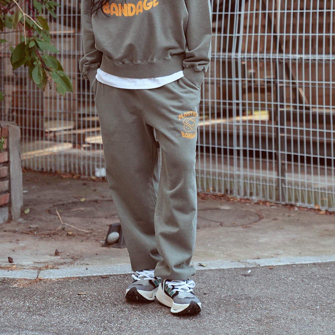플라스틱 밴디지 더블 밴디지 스웻 팬츠 피그먼트 그린(Plastick Bandage Double Bandage Sweat Pants Pigment Green) - 3