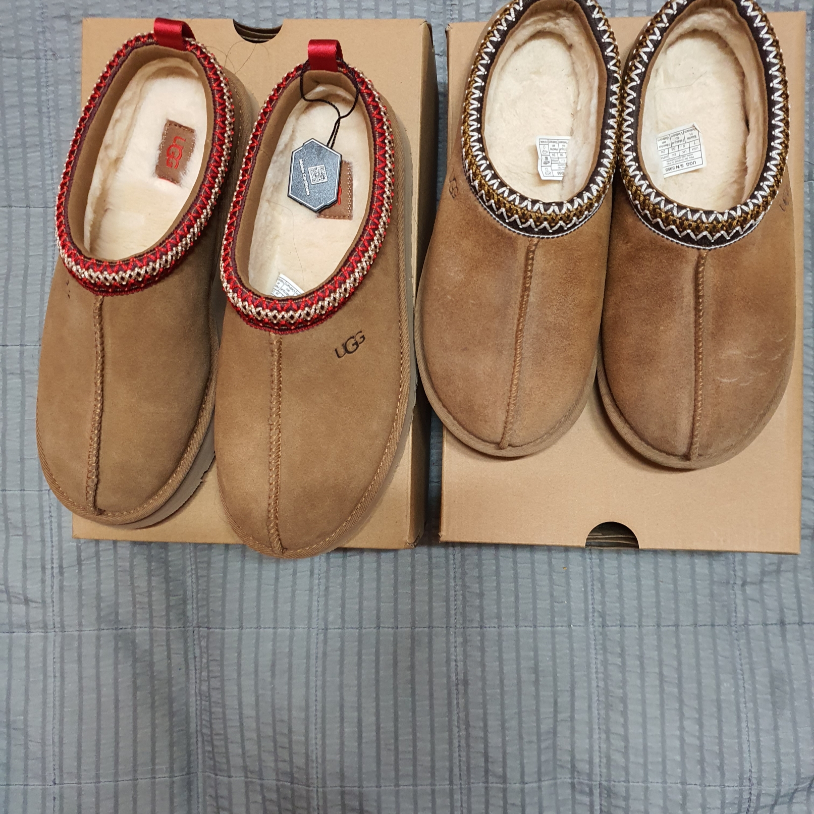 (Kids) UGG Tazz Slipper Chestnut, (W) UGG Tasman Slipper Chestnut 착용 스타일 - 1