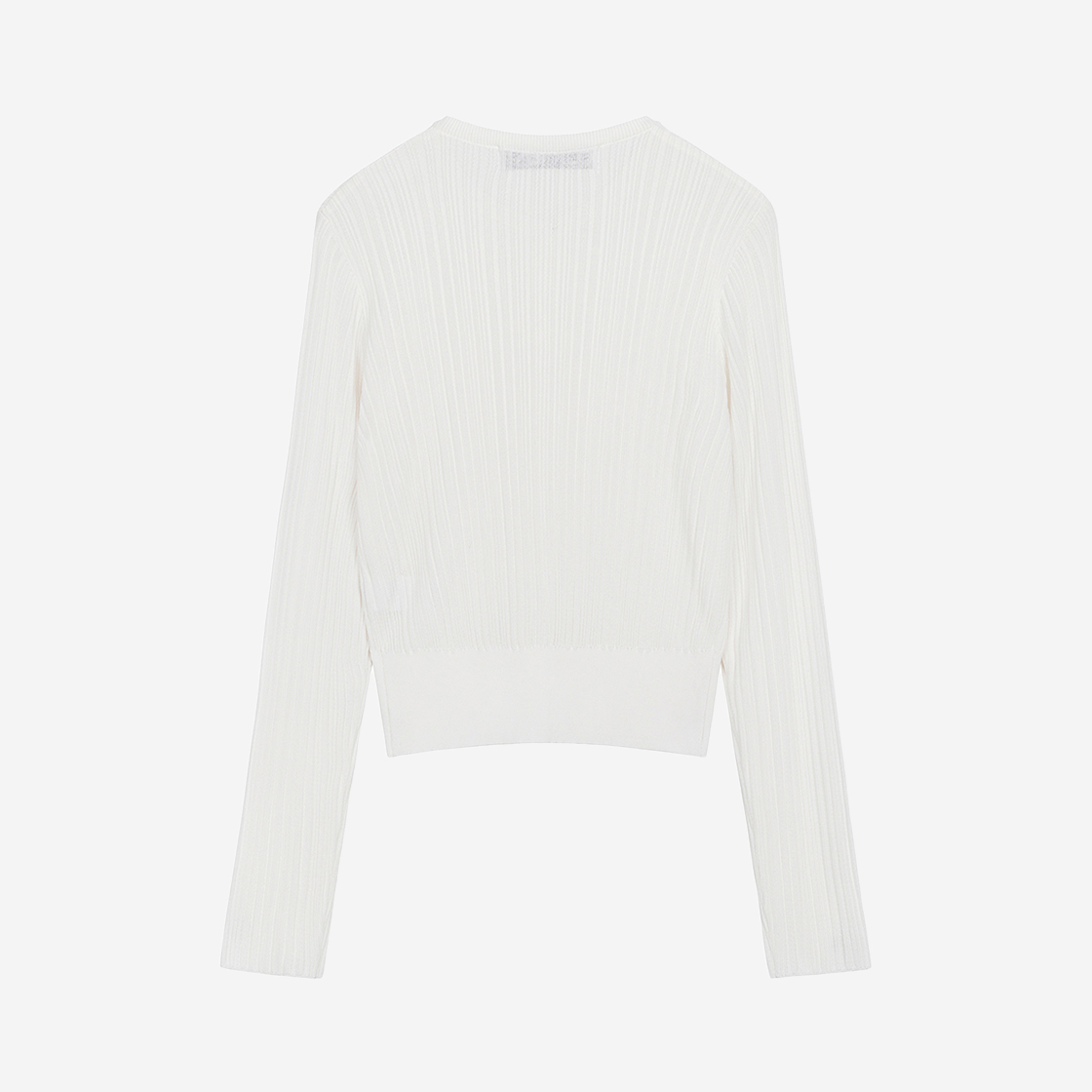 커렌트 레이온 라운드 니트 가디건 아이보리(Current Rayon Round Neck Cardigan Ivory) - 2