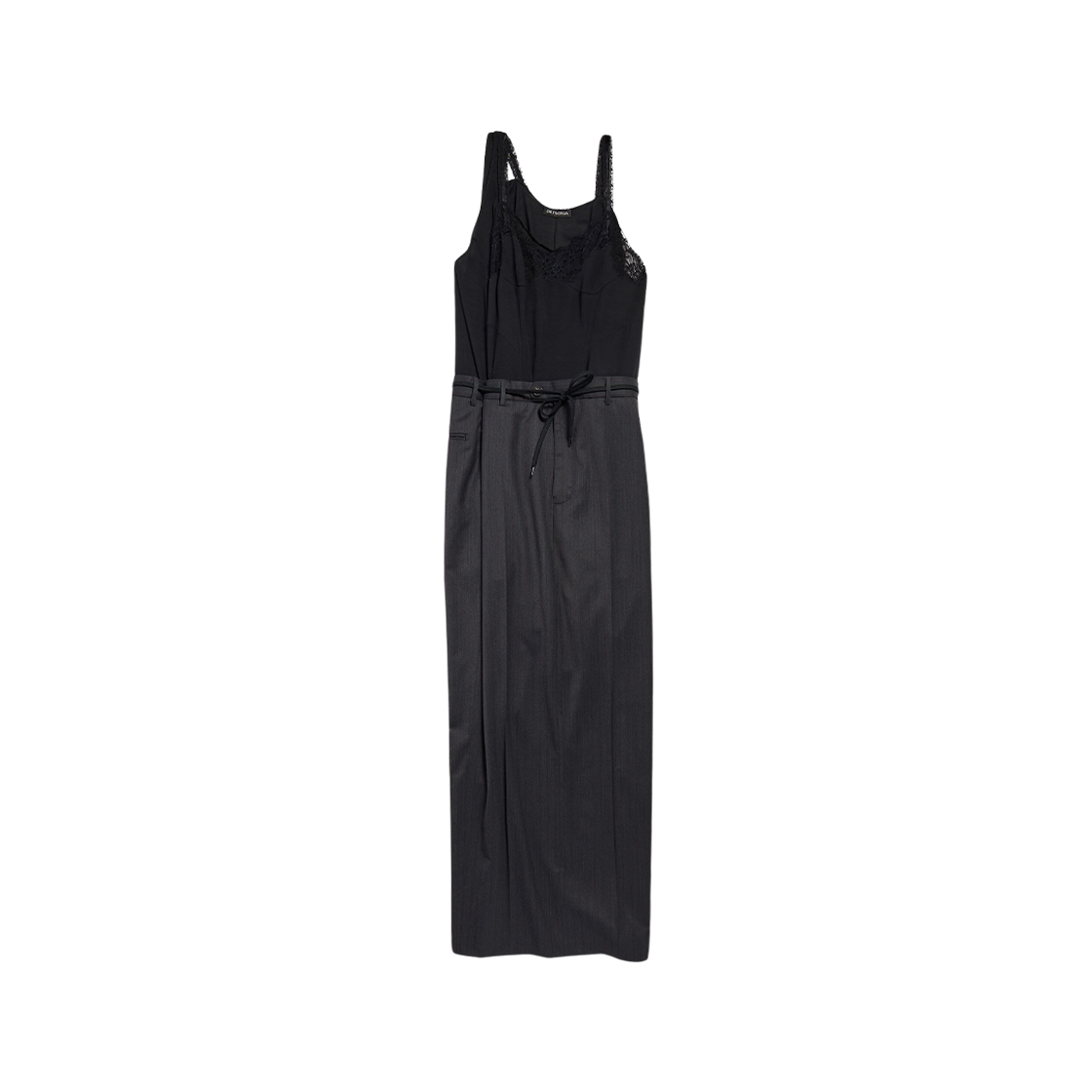 W) 발렌시아가 패치드 슬립 드레스 블랙 | Balenciaga | KREAM