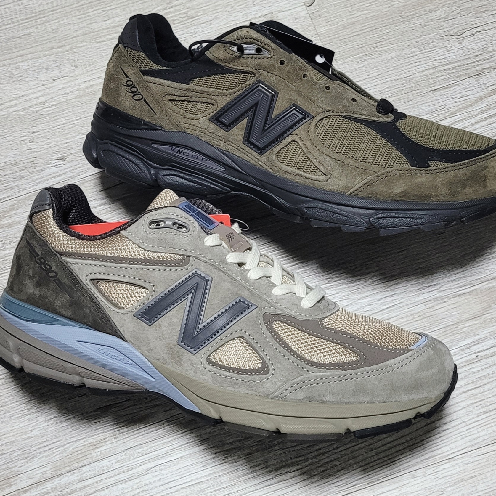 New Balance x Auralee 990v4 Made in USA London Fog, Red Wing 6 Inch Classic Moc Toe 1907 Copper Rough & Tough - D 착용 스타일 - 3