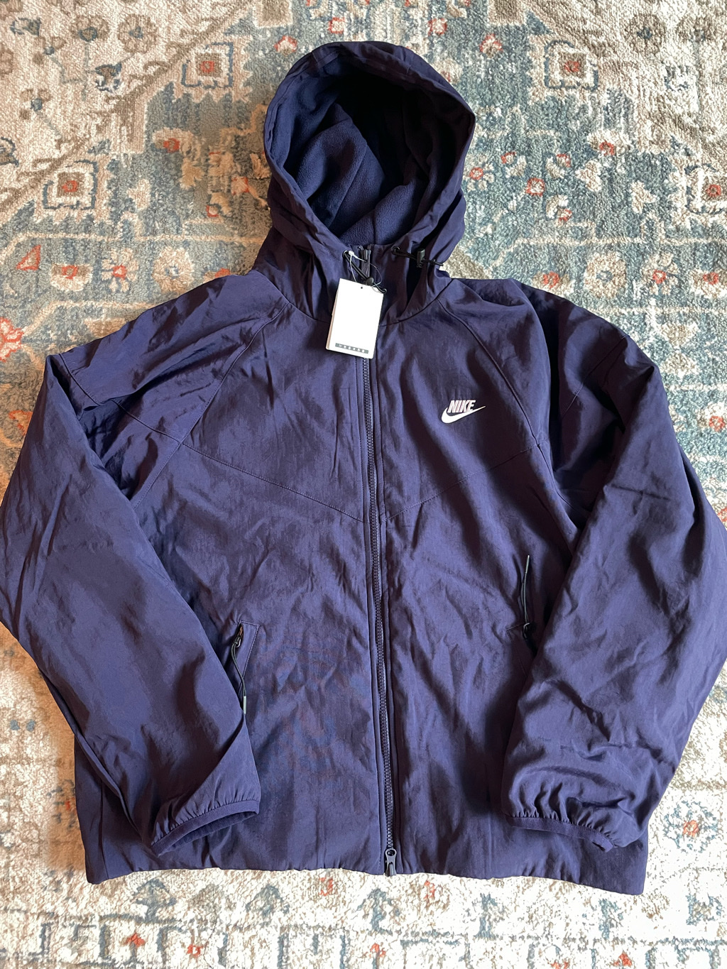 Nike NSW Windrunner Loose Hooded Jacket Purple Ink - Asia 착용 스타일 - 1