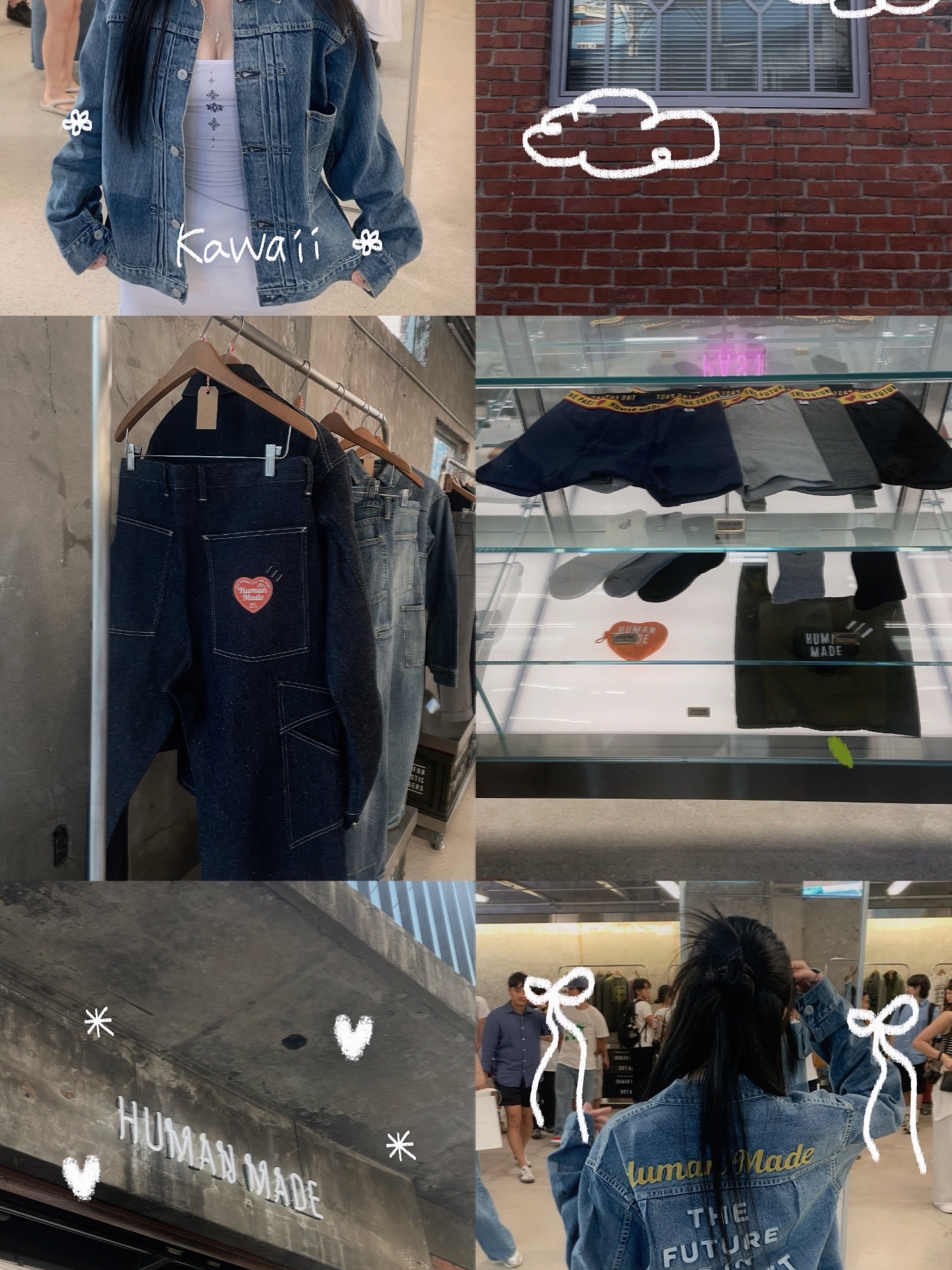 Human Made Denim Work Jacket Future Indigo 착용 스타일 - 4