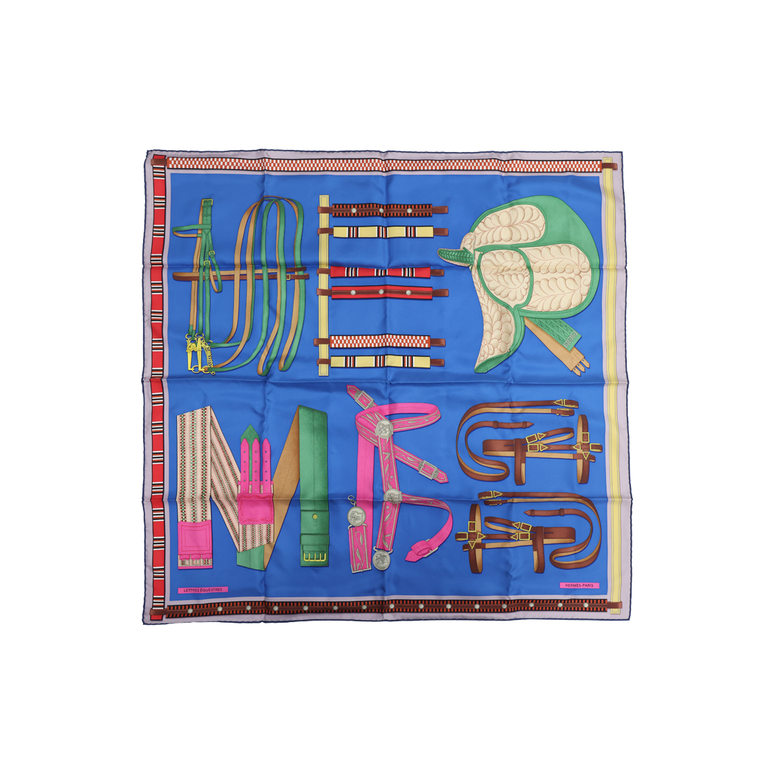 에르메스 H004039S 레트레스 에퀘스트레 스카프 90(Hermes H004039S Letteres Equestre Scarf 90) - 1