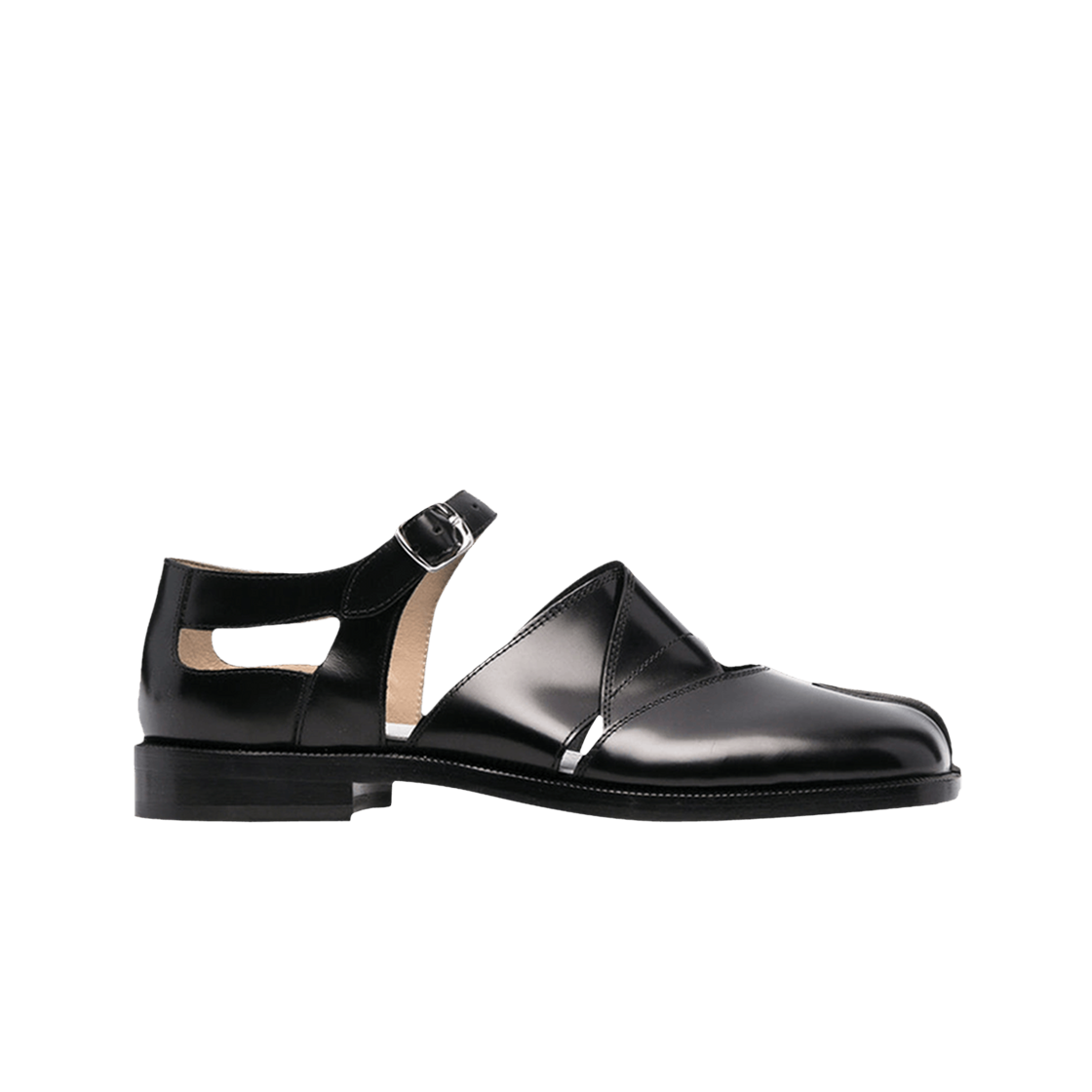 (W) 메종 마르지엘라 타비 메리 제인  옥스포드 블랙((W) Maison Margiela Tabi Mary Janes Oxford Black) - 1