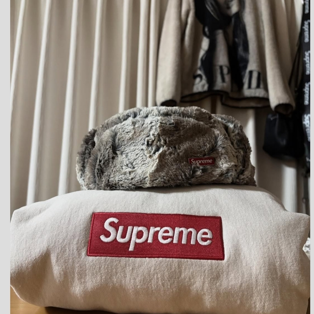 Supreme Box Logo Hooded Sweatshirt Stone - 24FW 착용 스타일 - 6
