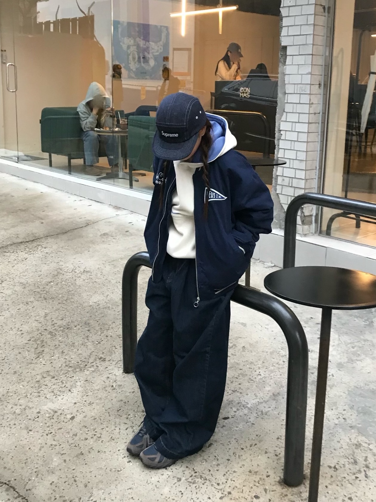 Supreme Wool Camp Cap Denim - 24FW, New Balance ML610T Dark Mushroom - D Standard 착용 스타일 - 1