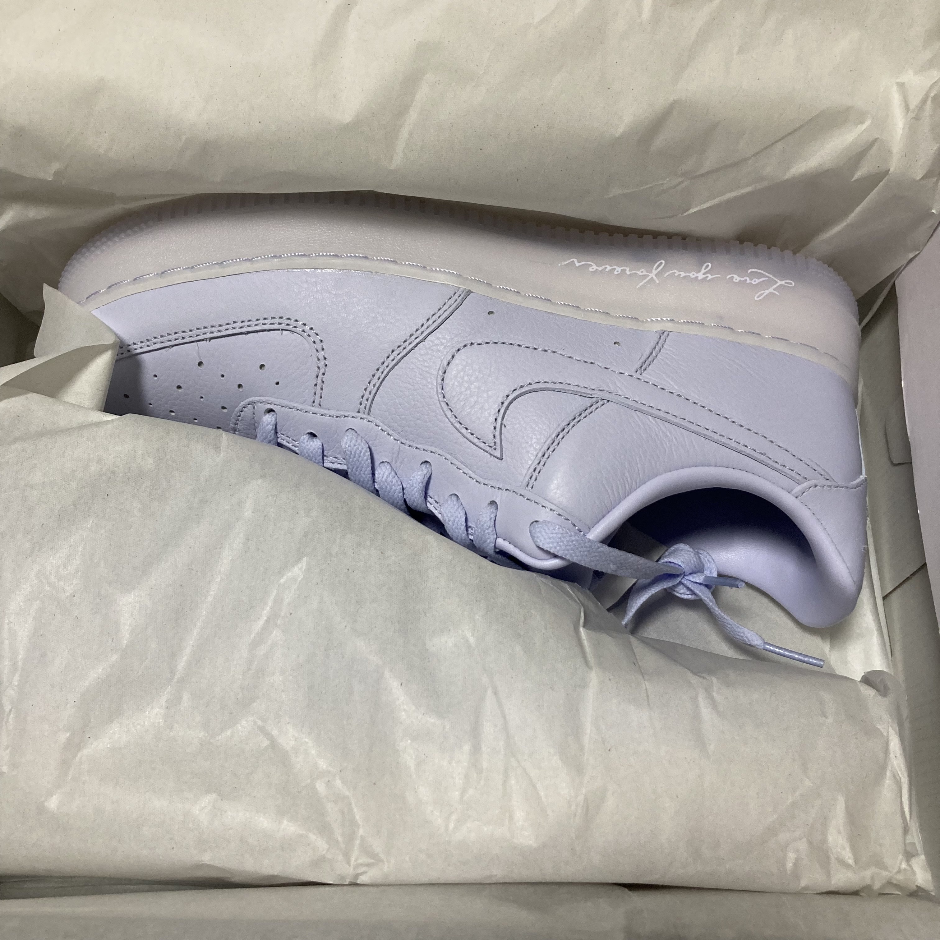 Nike x Drake Nocta Air Force 1 Low SP Certified Lover Boy Palest Purple Cobalt Tint 착용 스타일 - 2