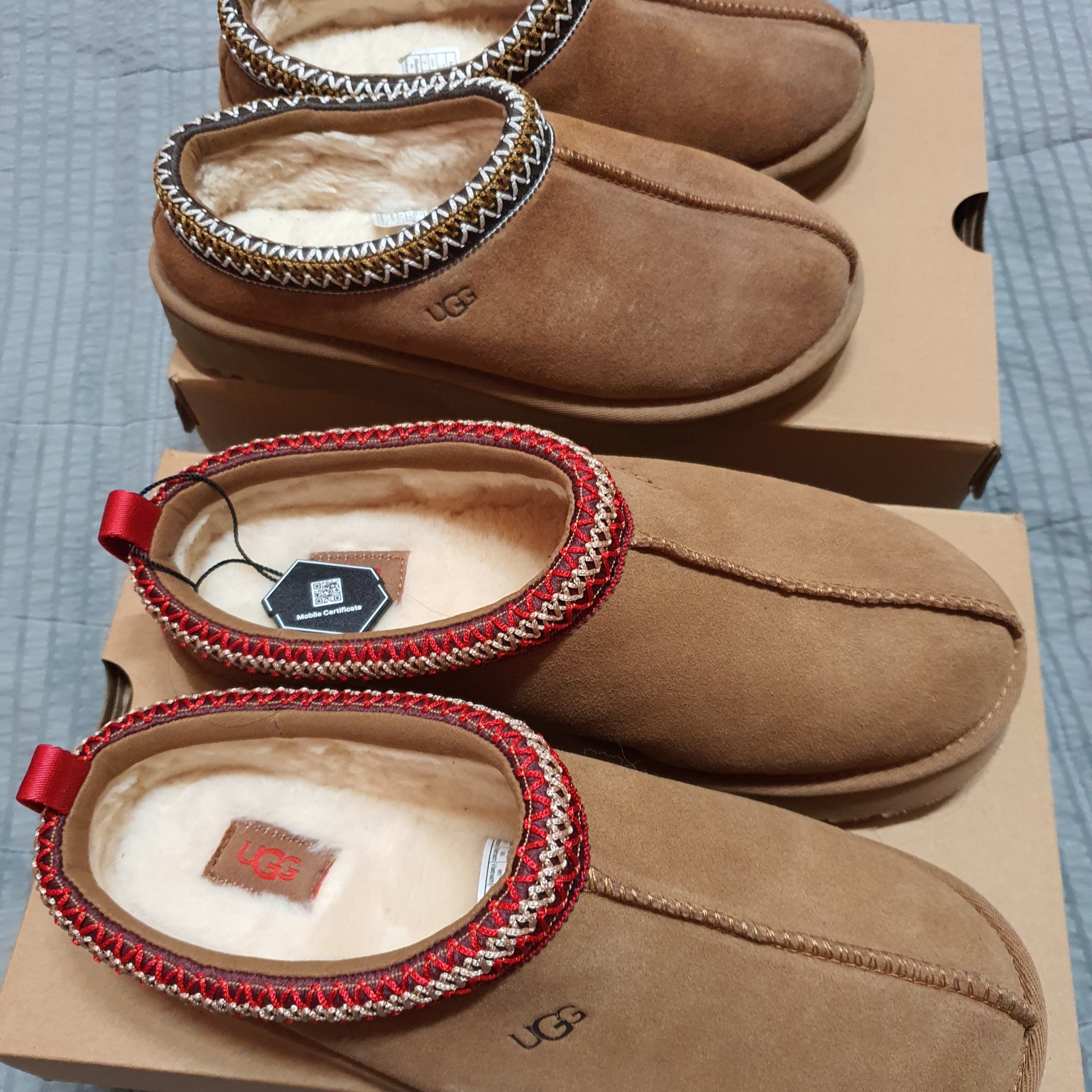 (Kids) UGG Tazz Slipper Chestnut, (W) UGG Tasman Slipper Chestnut 착용 스타일 - 2
