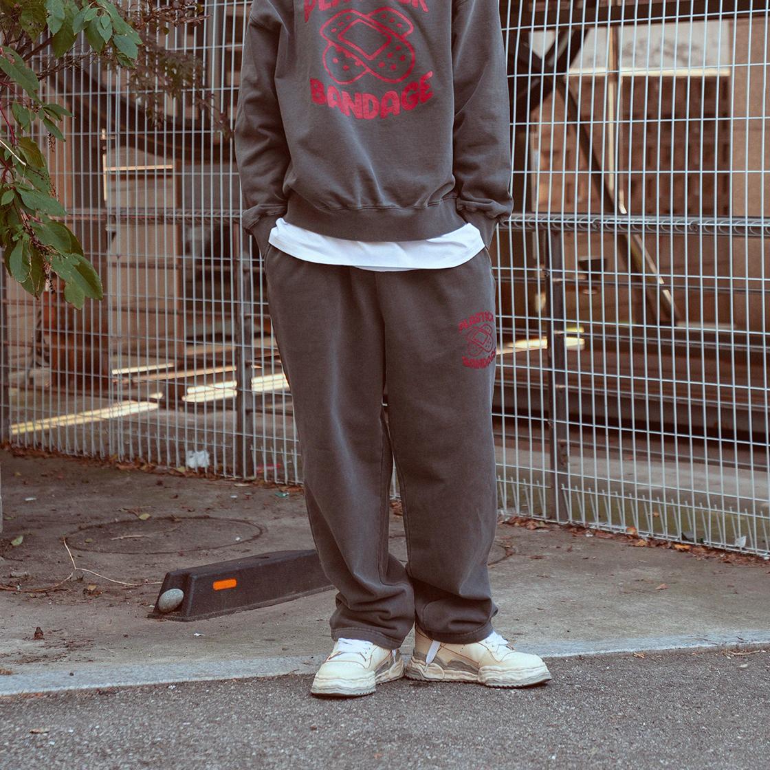 플라스틱 밴디지 더블 밴디지 스웻 팬츠 피그먼트 블랙(Plastick Bandage Double Bandage Sweat Pants Pigment Black) - 3