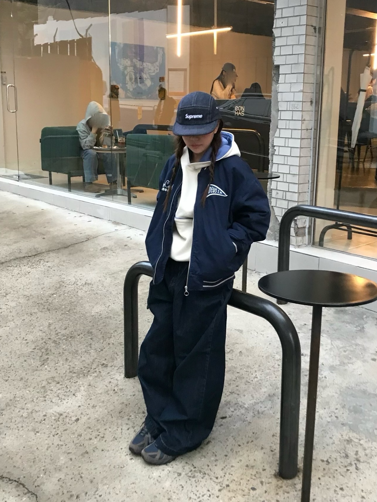 Supreme Wool Camp Cap Denim - 24FW, New Balance ML610T Dark Mushroom - D Standard 착용 스타일 - 2