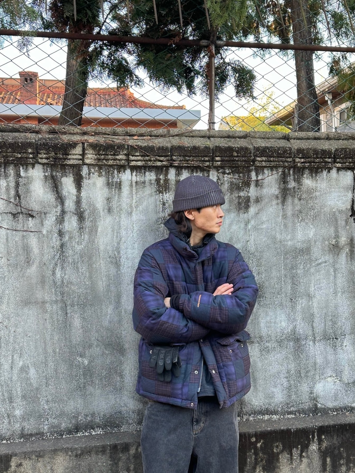 Supreme Repeat Stitch Anorak Black - 23SS 착용 스타일 - 5
