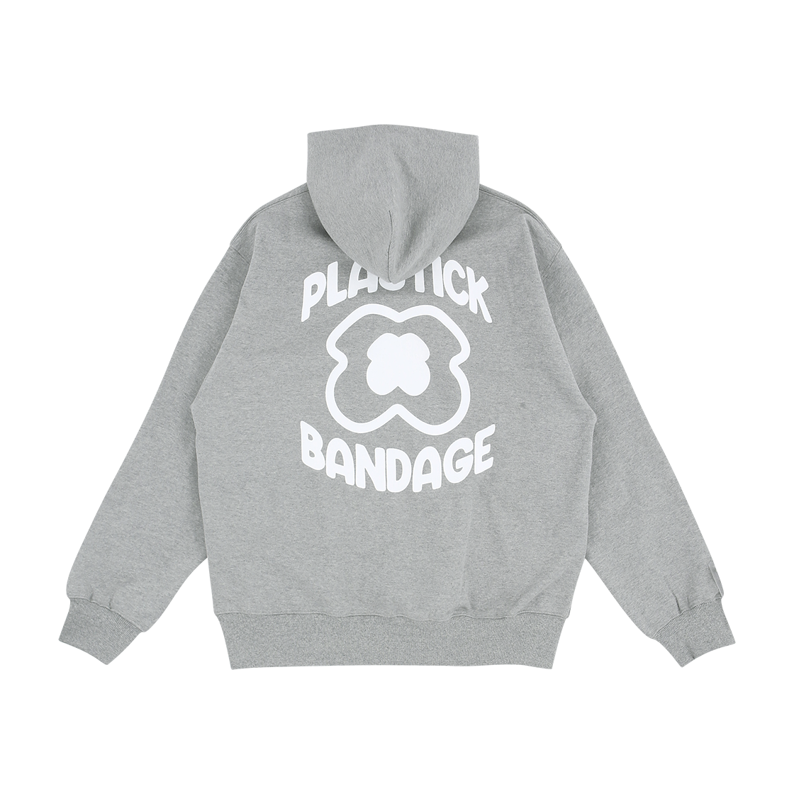 플라스틱 밴디지 플라워 써클 로고 후디 그레이(Plastick Bandage Plower Circle Logo Hoodie Grey) - 2