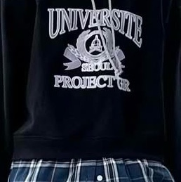 Project G/R 3 Layered Sweatshirt Black 착용 스타일