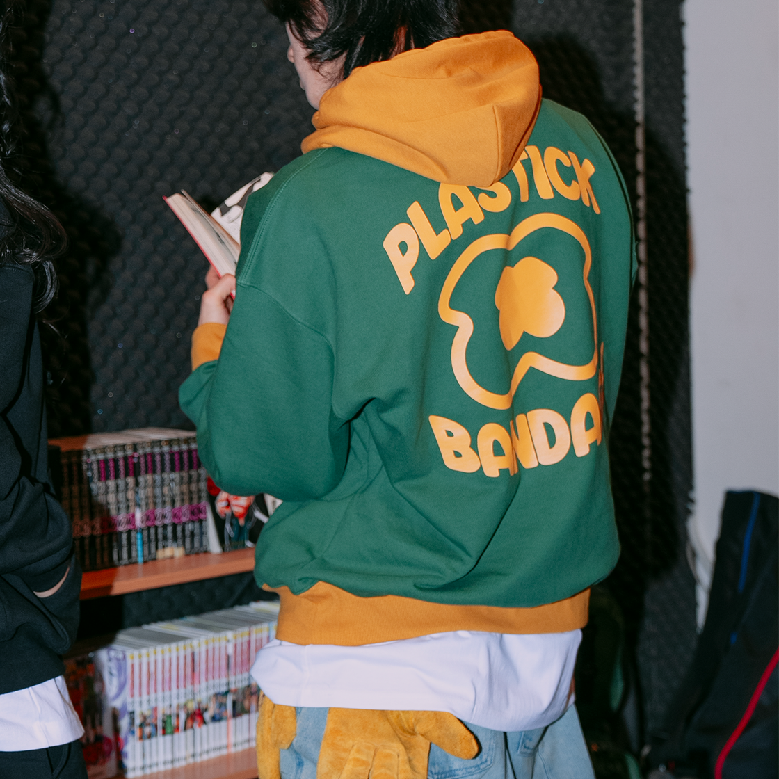 플라스틱 밴디지 플라워 써클 로고 후디 그린/옐로우(Plastick Bandage Plower Circle Logot Hoodie Green/Yellow) - 4