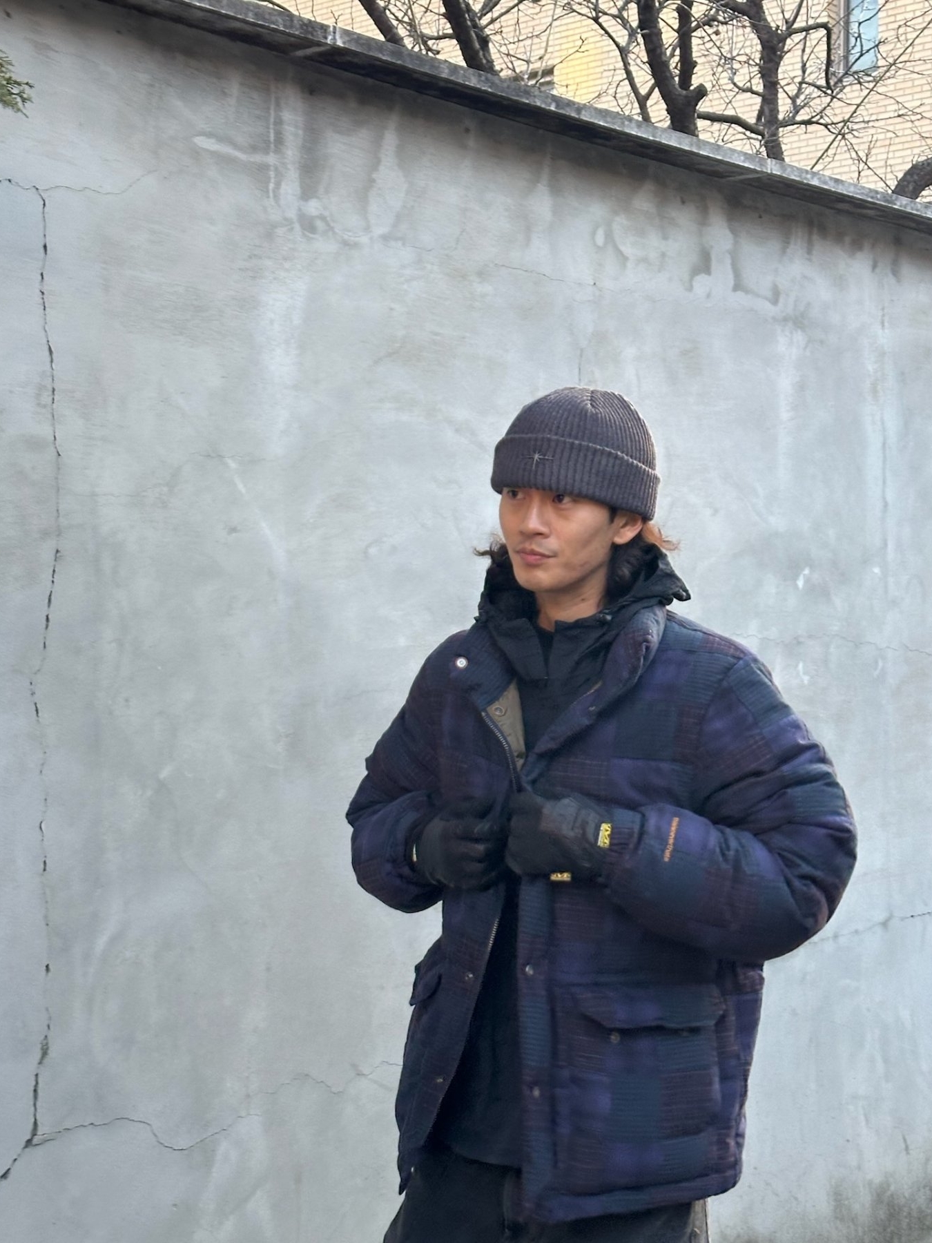 Supreme Repeat Stitch Anorak Black - 23SS 착용 스타일 - 3