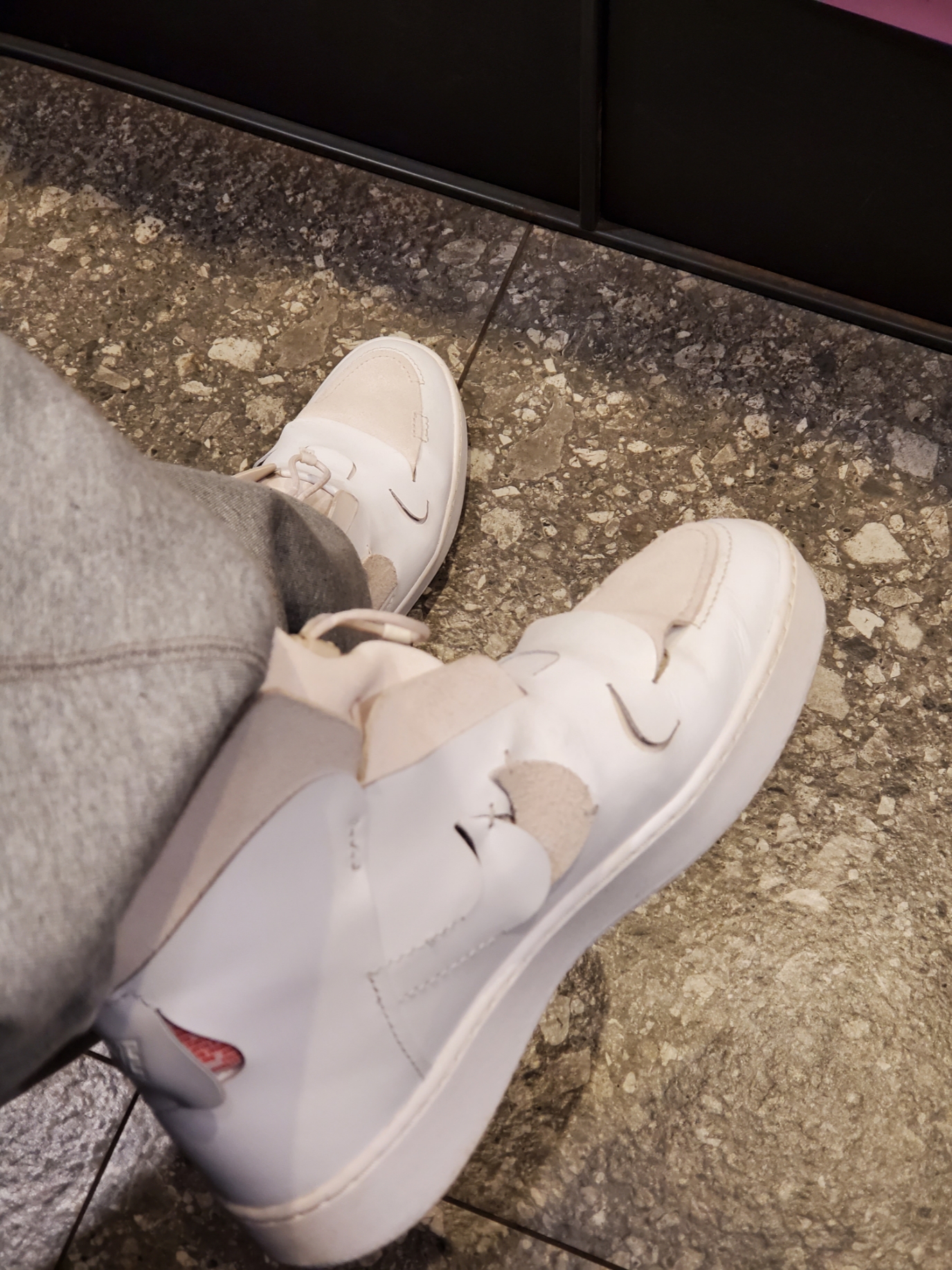(W) Nike NRG Solo Swoosh Fleece Pants Dark Grey Heather - US/EU, (W) Nike Vandalised LX White Platinum Tint 착용 스타일 - 3