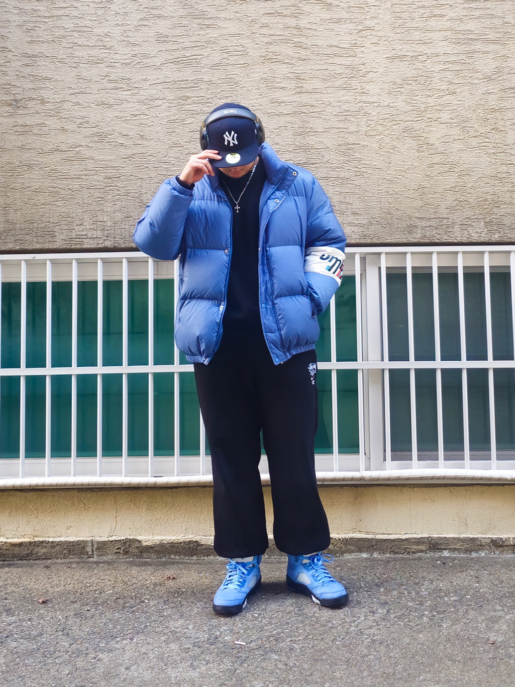 Nike x Stussy NRG ZR Fleece Crewneck Black - US/EU, Nike x Stussy NRG ZR Fleece Pants Black - US/EU 착용 스타일 - 4