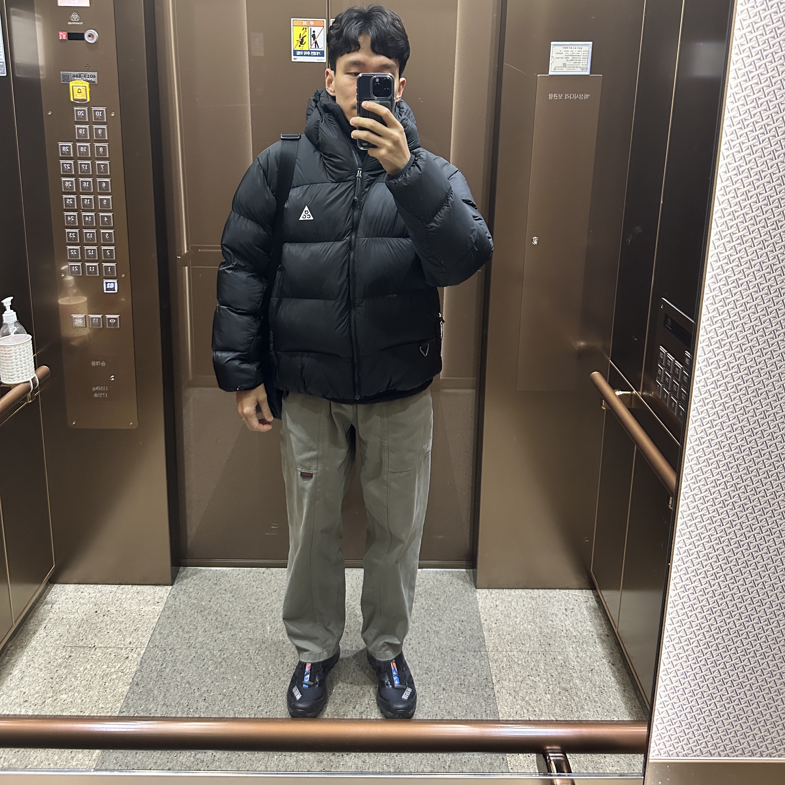 Nike ACG Therma-Fit ADV Lunar Lake Puffer Jacket Black - Asia 착용 스타일