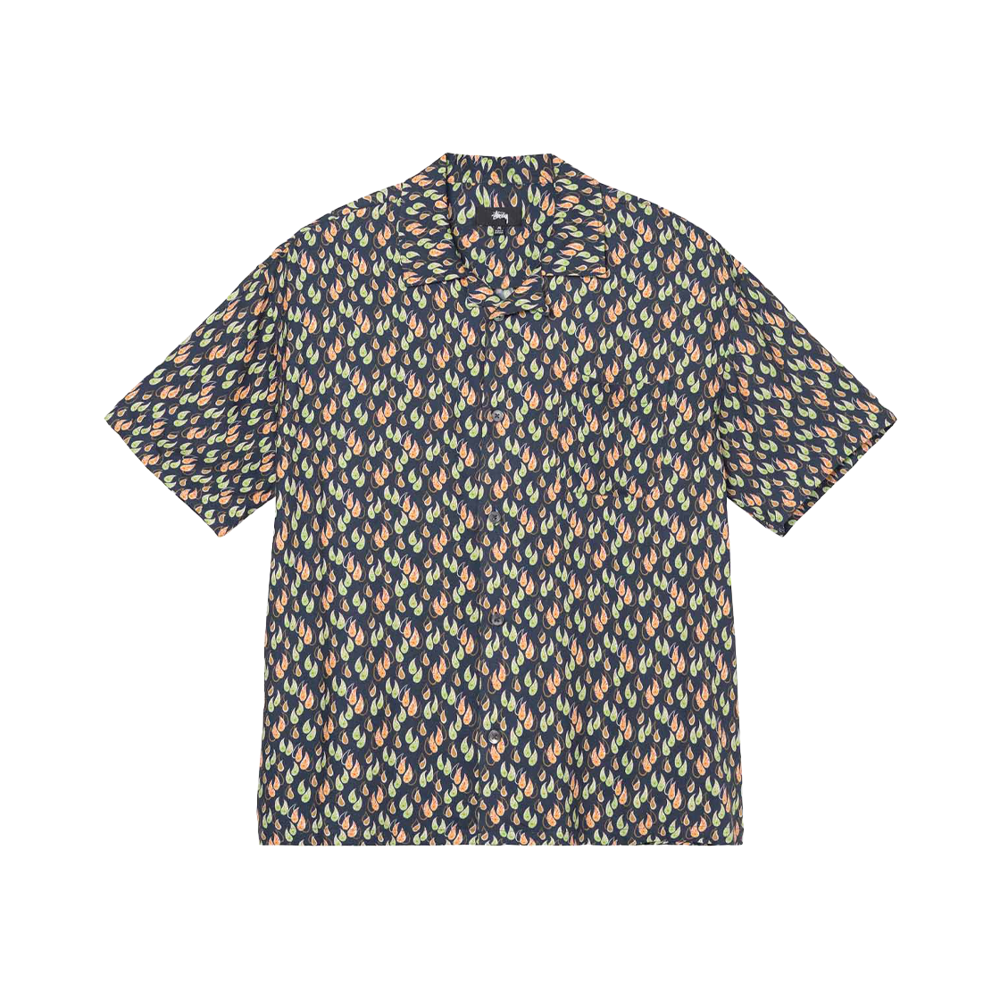 KM4ASHSST199NY Stussy Paisley Tears Shirt Navy