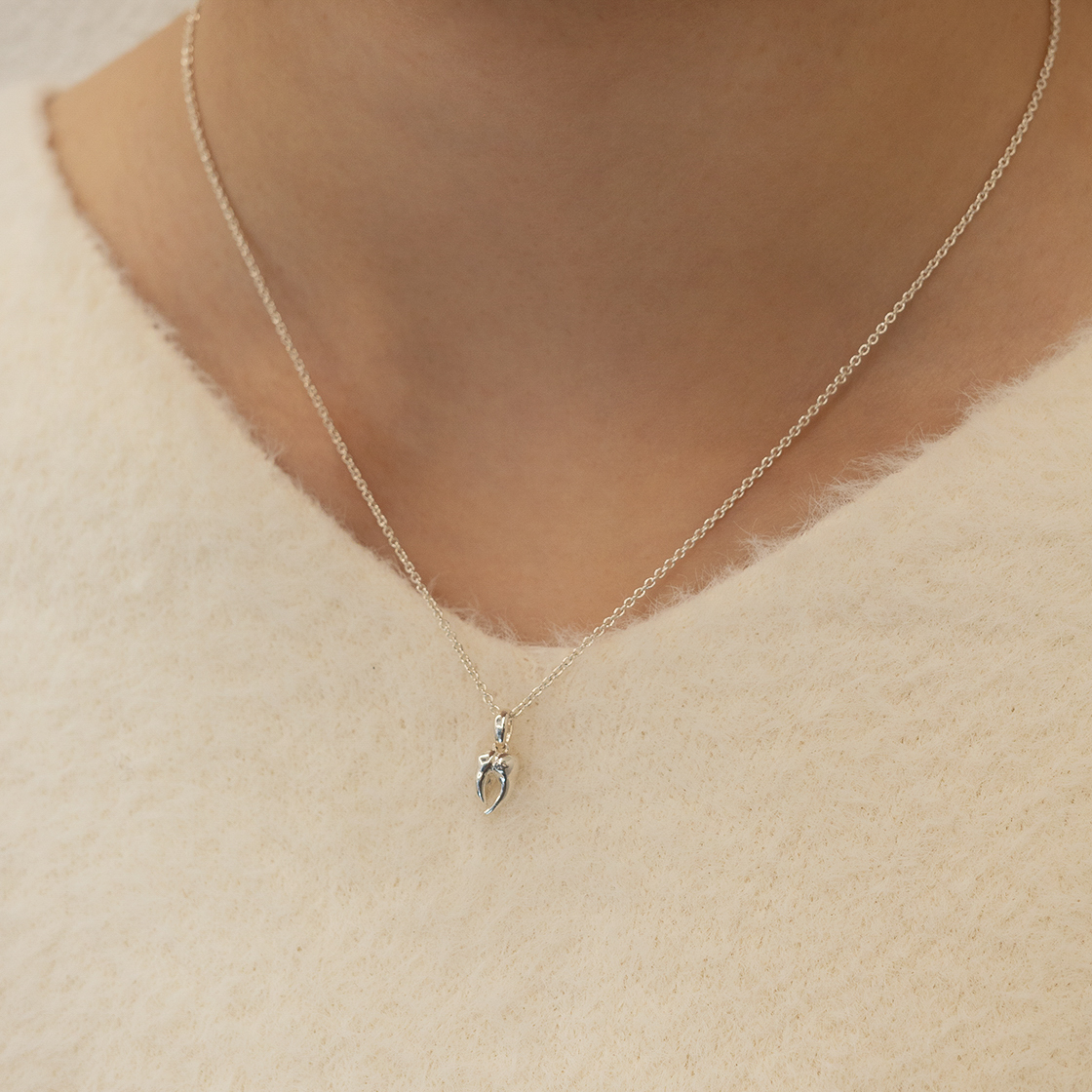 티스 싱글 네클리스 실버(Teeth Single Necklace Silver) - 2