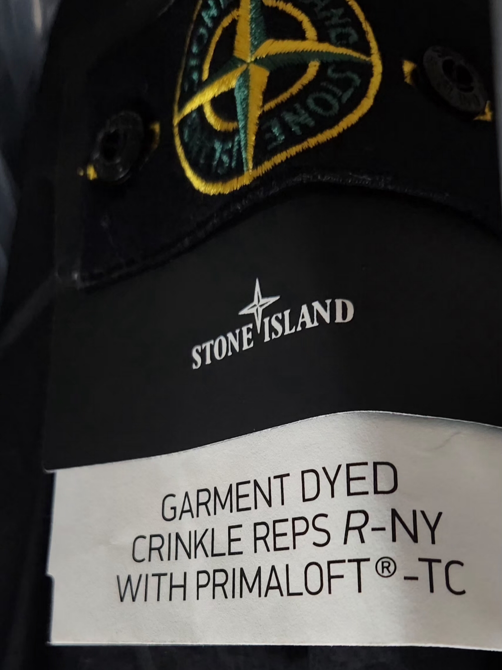 Stone Island 40723 Crinkle Reps Hooded Down Jacket Black - 22FW 착용 스타일