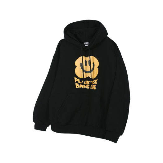 SPHB Plastick Bandage Smiley Plower Hoodie Black