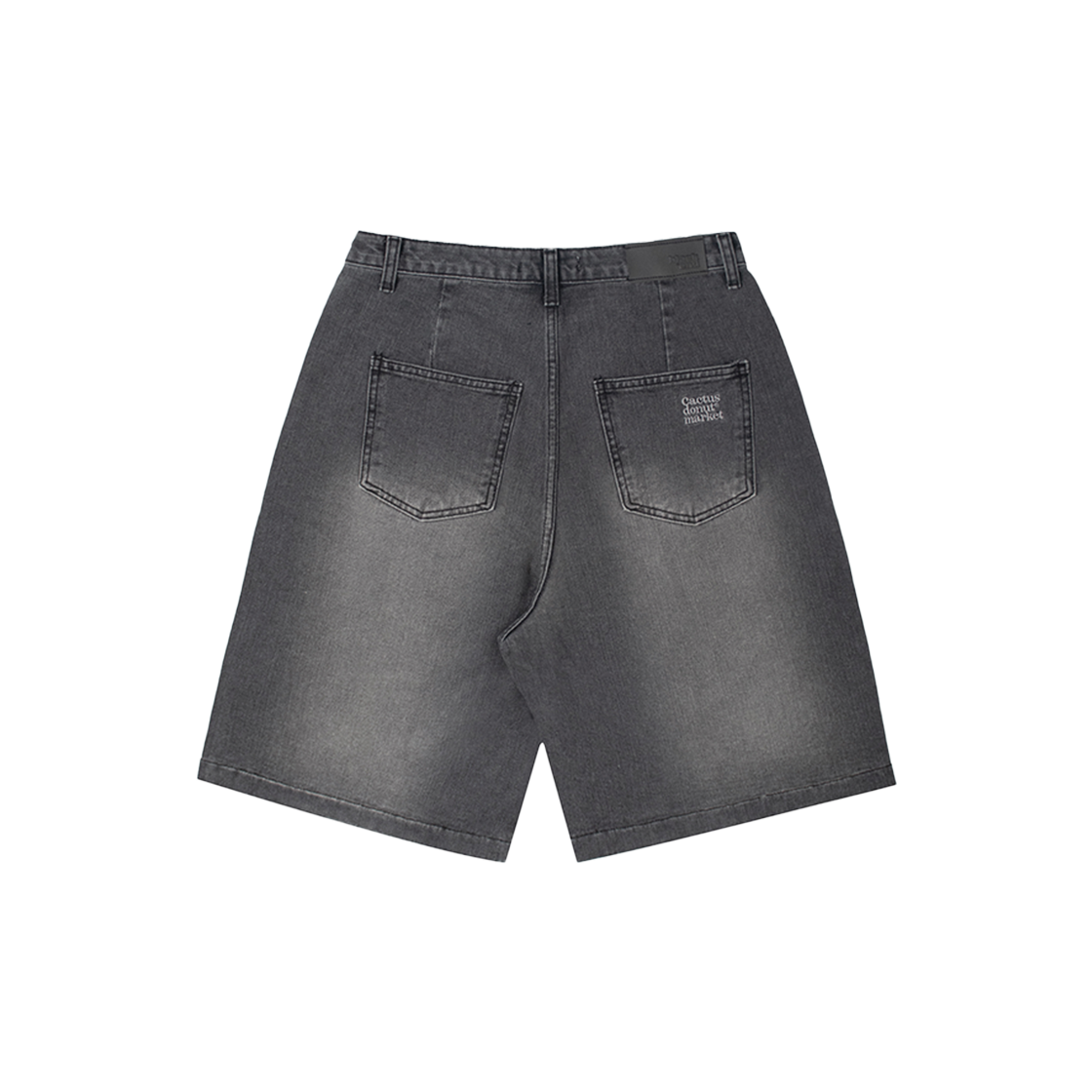 캑터스도넛마켓 원턱 버뮤다 데님 팬츠 블랙(Cactusdonutmarket One Tuck Bermuda Denim Pants - Black) - 2