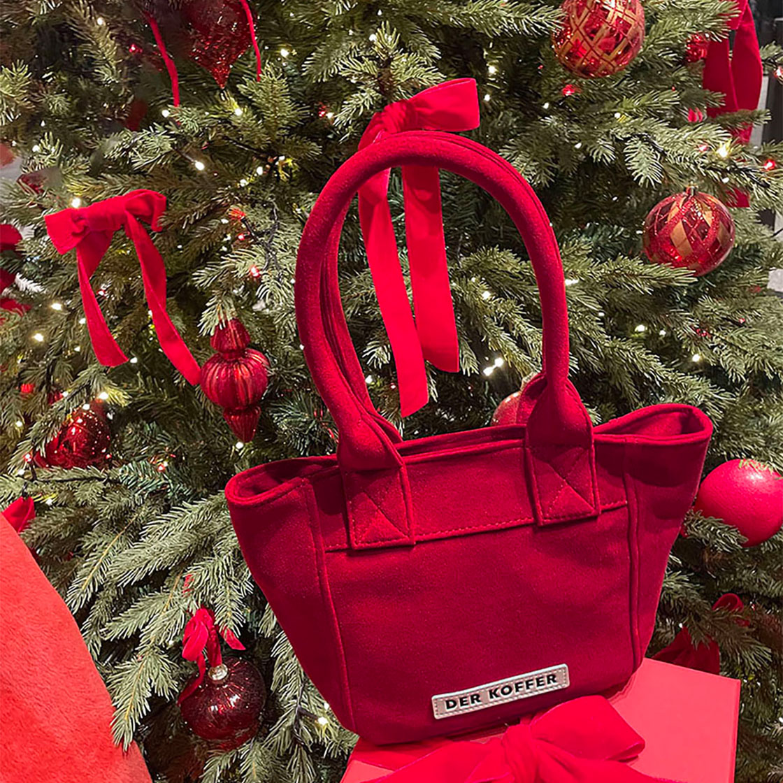 델 코퍼 쇼퍼 스웨이드 미니 레드(Der koffer Shopper Suede Mini Red) - 2