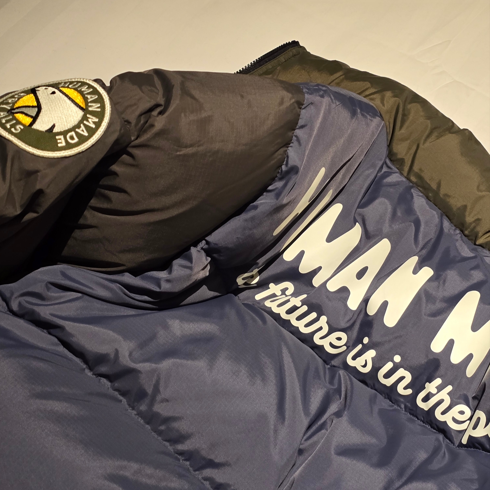 Human Made Reversible Down Jacket Black 착용 스타일