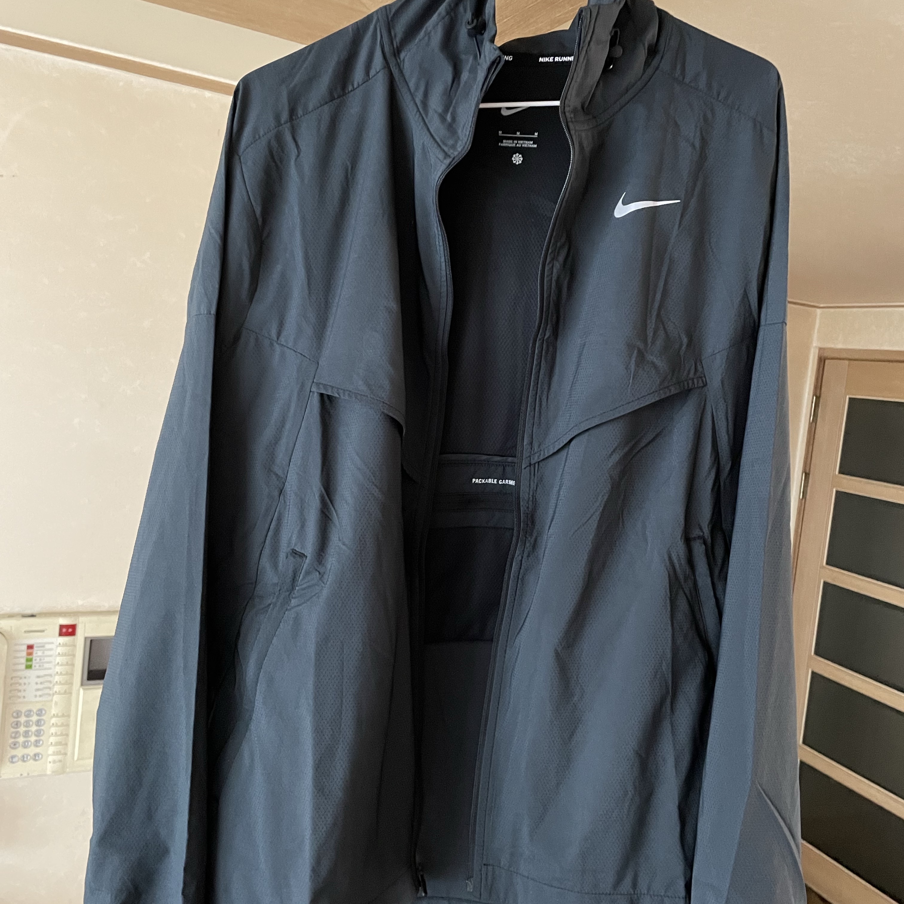Nike Windrunner Repel Running Jacket Black - Asia 착용 스타일