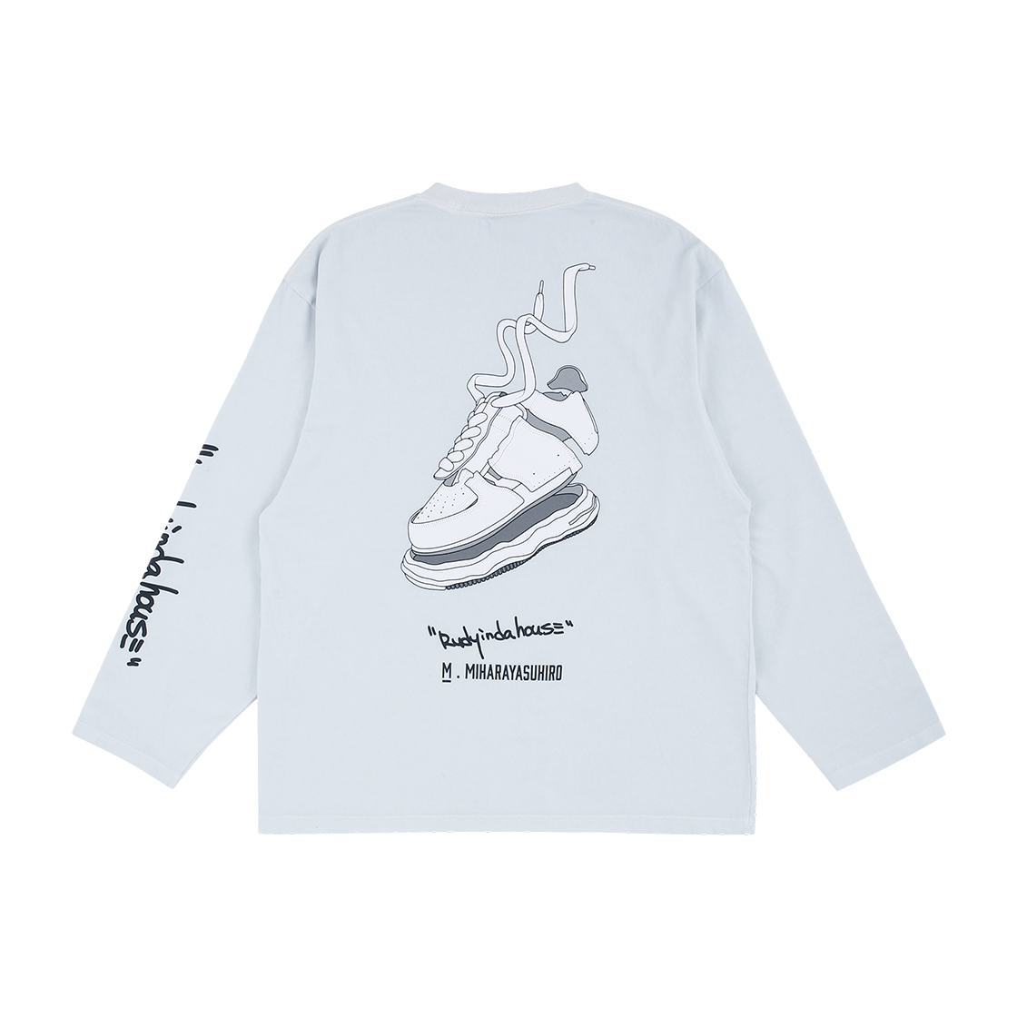 PB X 미하라 야스히로 롱슬리브 피그먼트 라이트블루(PB X Mihara Yasuhiro Long Sleeve Pigment Light blue) - 2