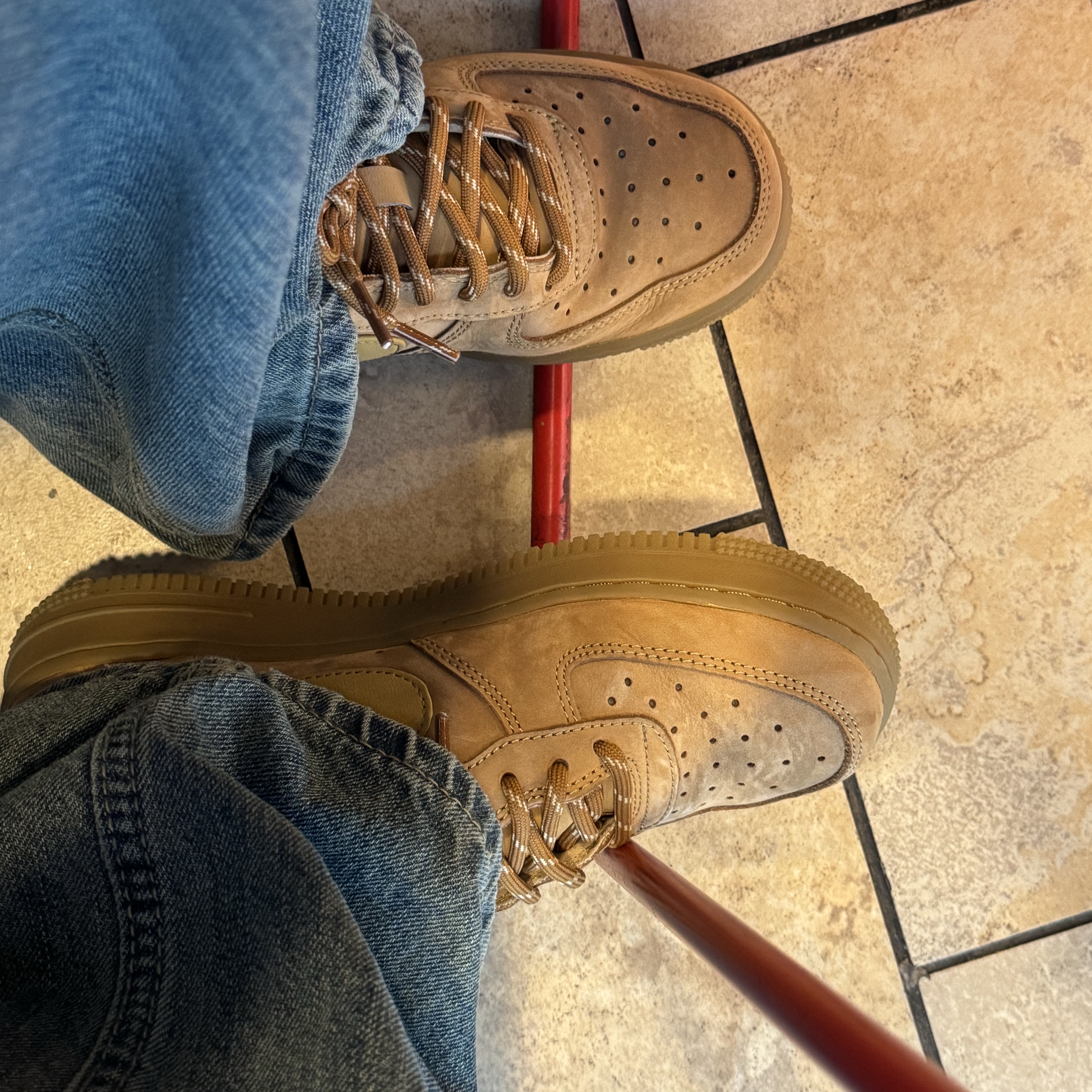 (W) Nike Air Force 1 '07 WB Flax Wheat 착용 스타일