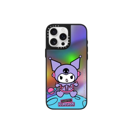 Casetify x Kuromi iPhone Cosmic Astronaut Hologram Magsafe Case Iridescent on Black