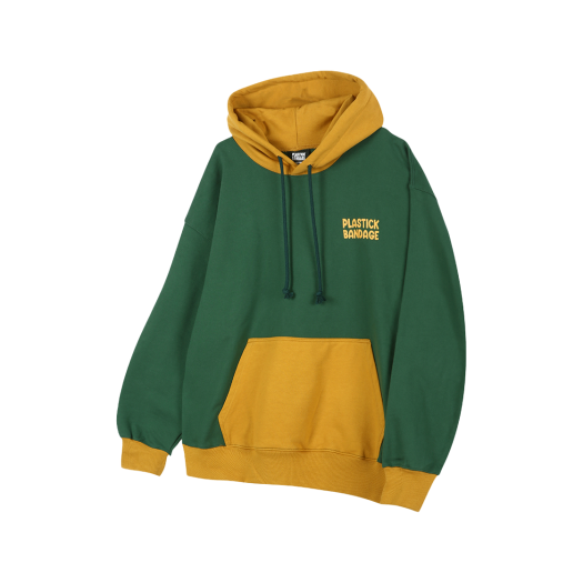 PCHY Plastick Bandage Plower Circle Logot Hoodie Green/Yellow