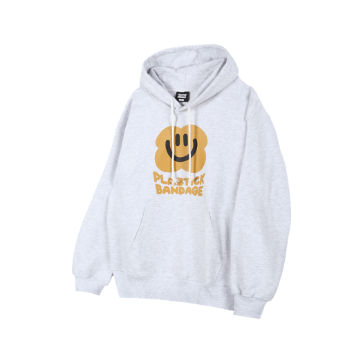 SPHG Plastick Bandage Smiley Plower Hoodie Grey