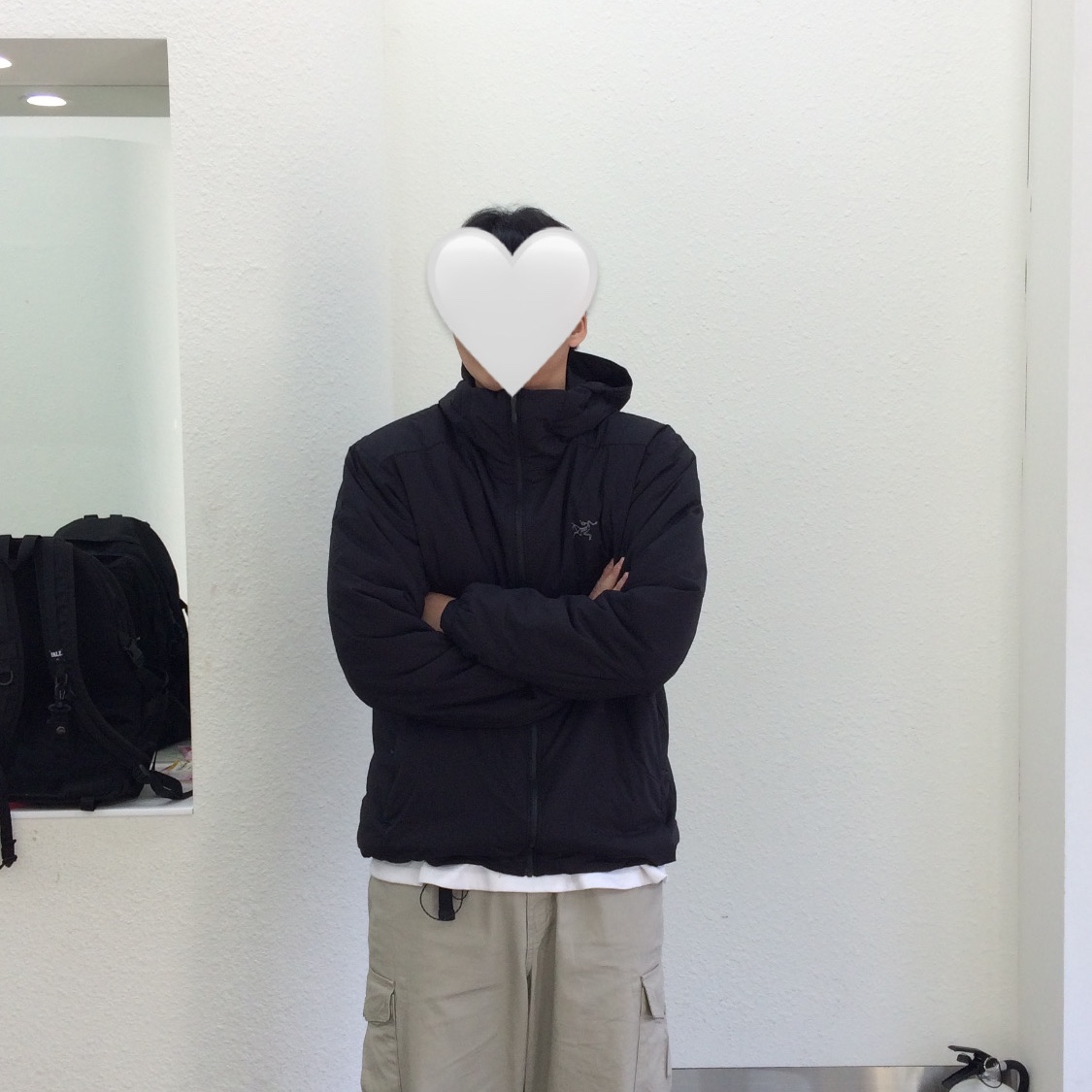 Arc'teryx Atom Heavyweight Hoody Black 착용 스타일 - 1