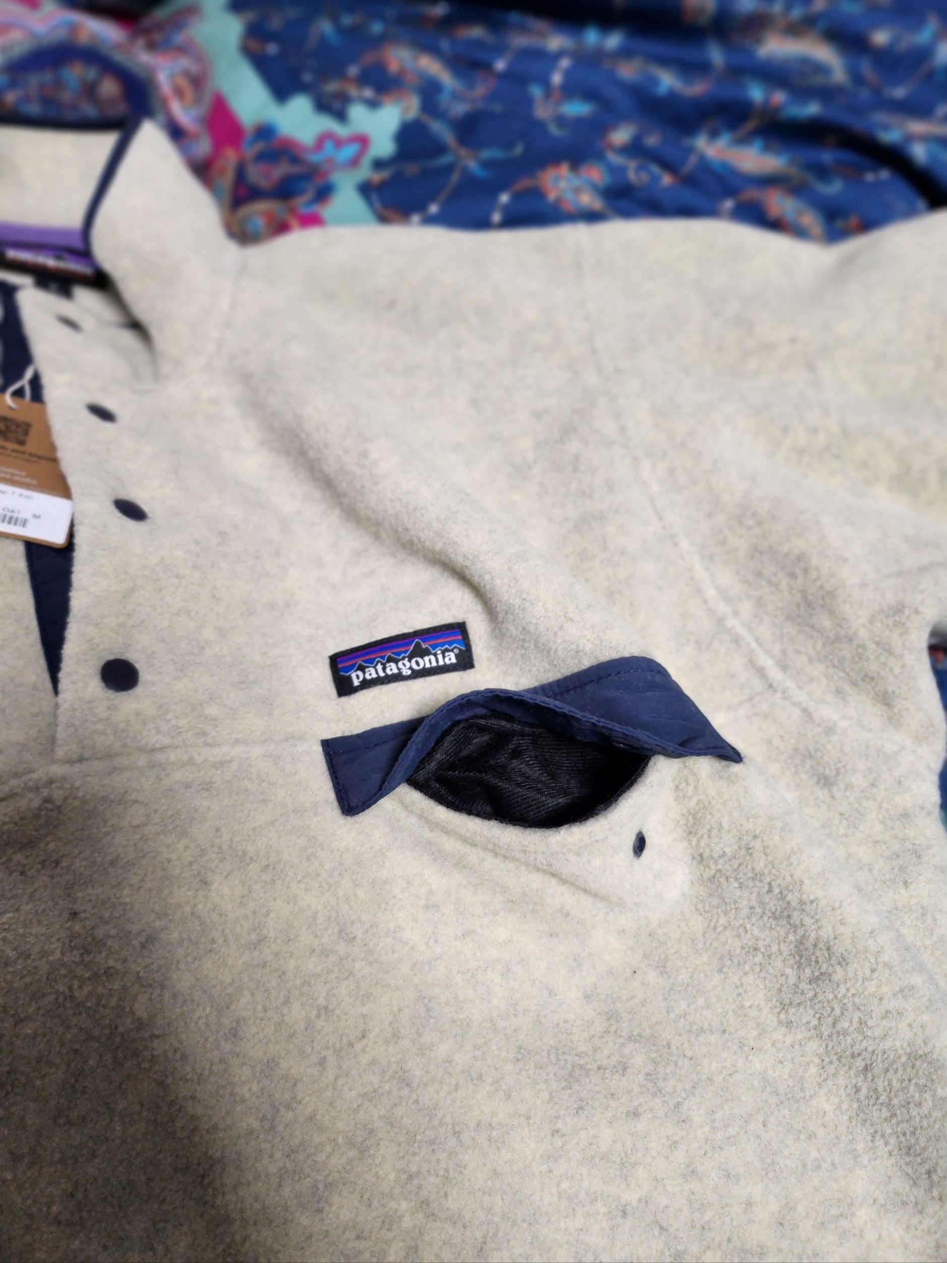 Patagonia Synchilla Snap-T Fleece Pullover Oatmeal Heather 착용 스타일 - 3