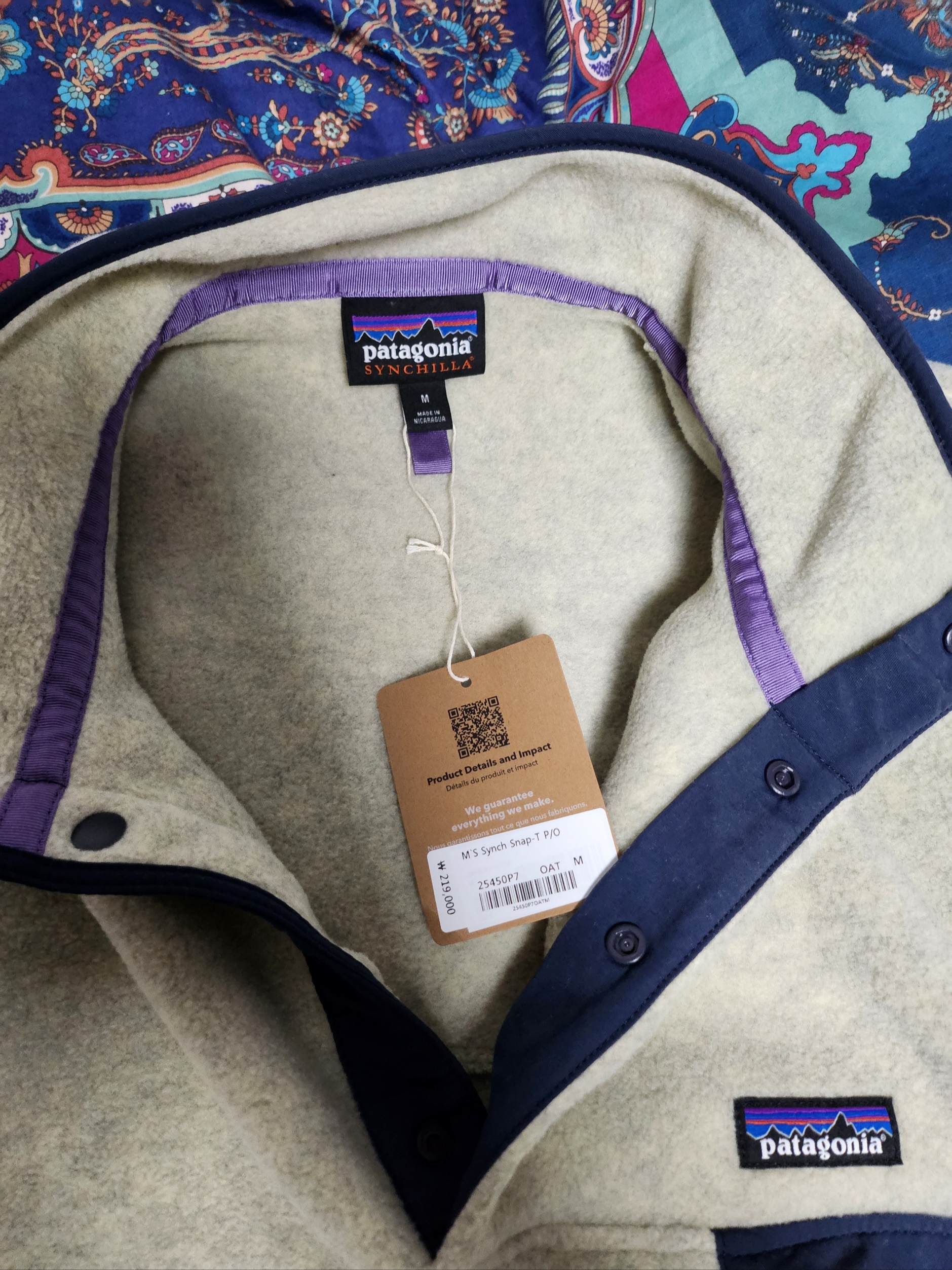 Patagonia Synchilla Snap-T Fleece Pullover Oatmeal Heather 착용 스타일 - 2