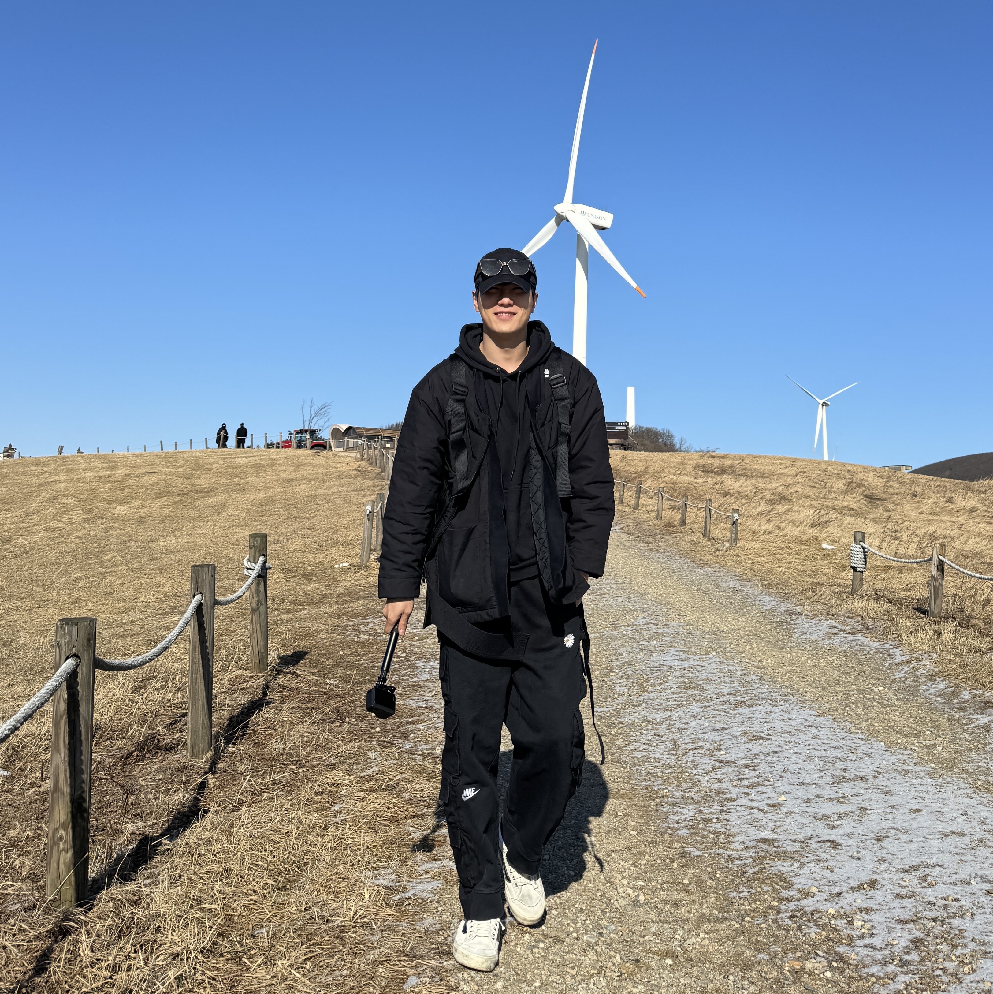 Nike x Peaceminusone 2+1 Jacket Black (DR0100-010), Nike x Peaceminusone Wide Pants Black (DR0096-010) 착용 스타일 - 1