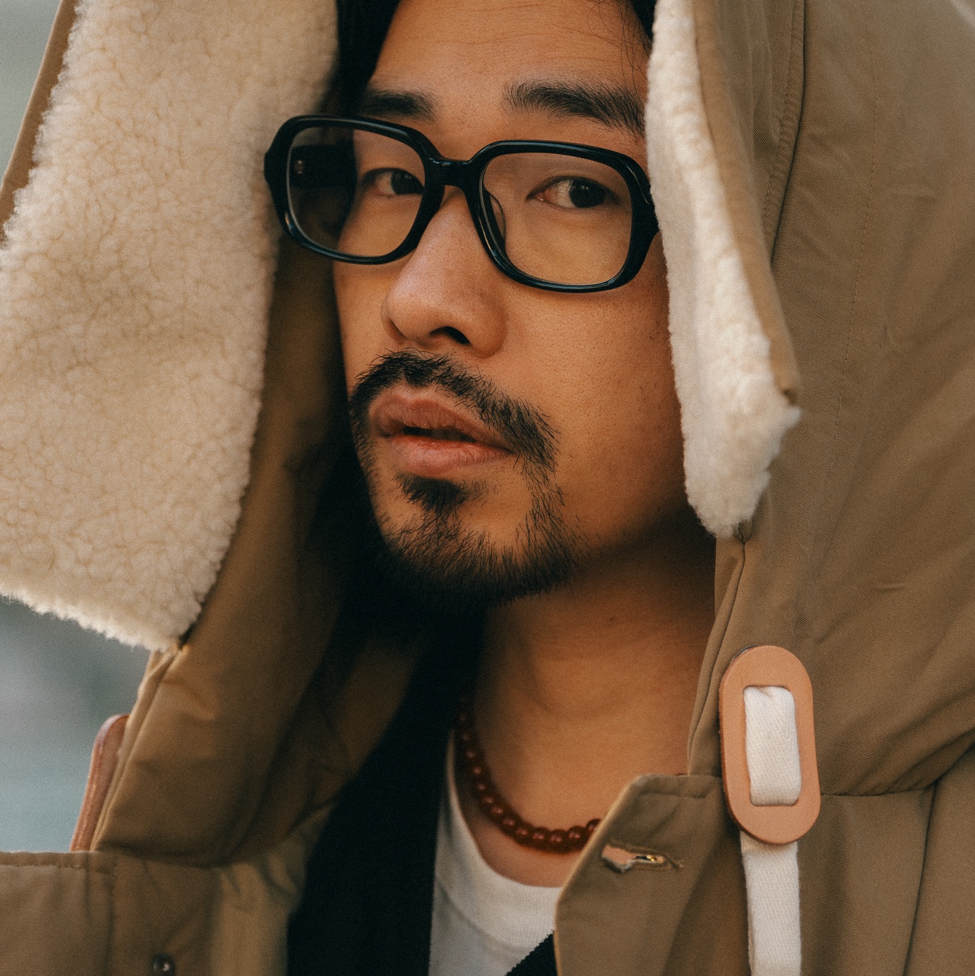 Woolrich Arctic Classic Fit Parka Beige - 24FW, Gentle Monster x Maison Margiela MM114 Black Clear 착용 스타일 - 2