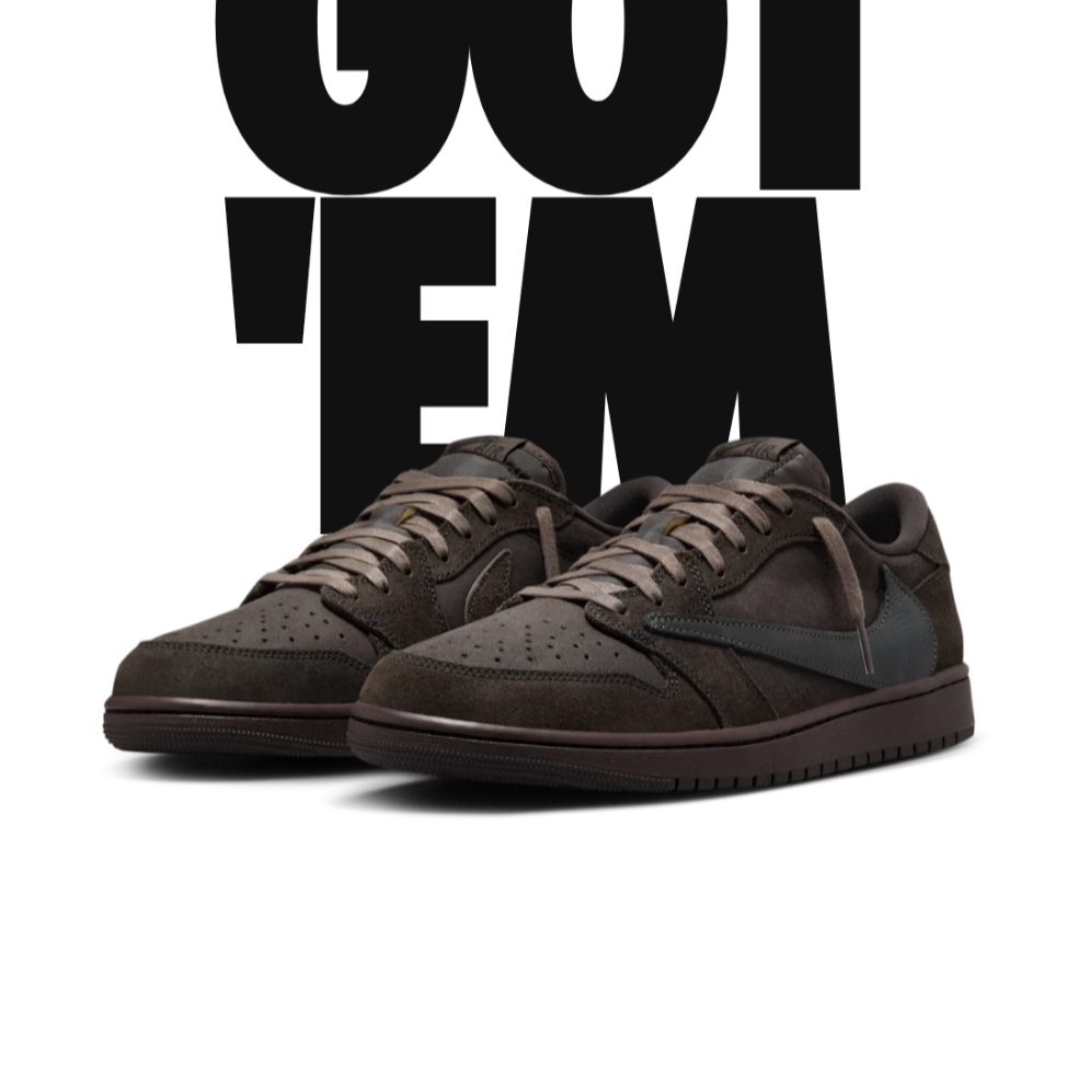 Jordan 1 x Travis Scott Retro Low OG SP Velvet Brown and Dark Mocha 착용 스타일