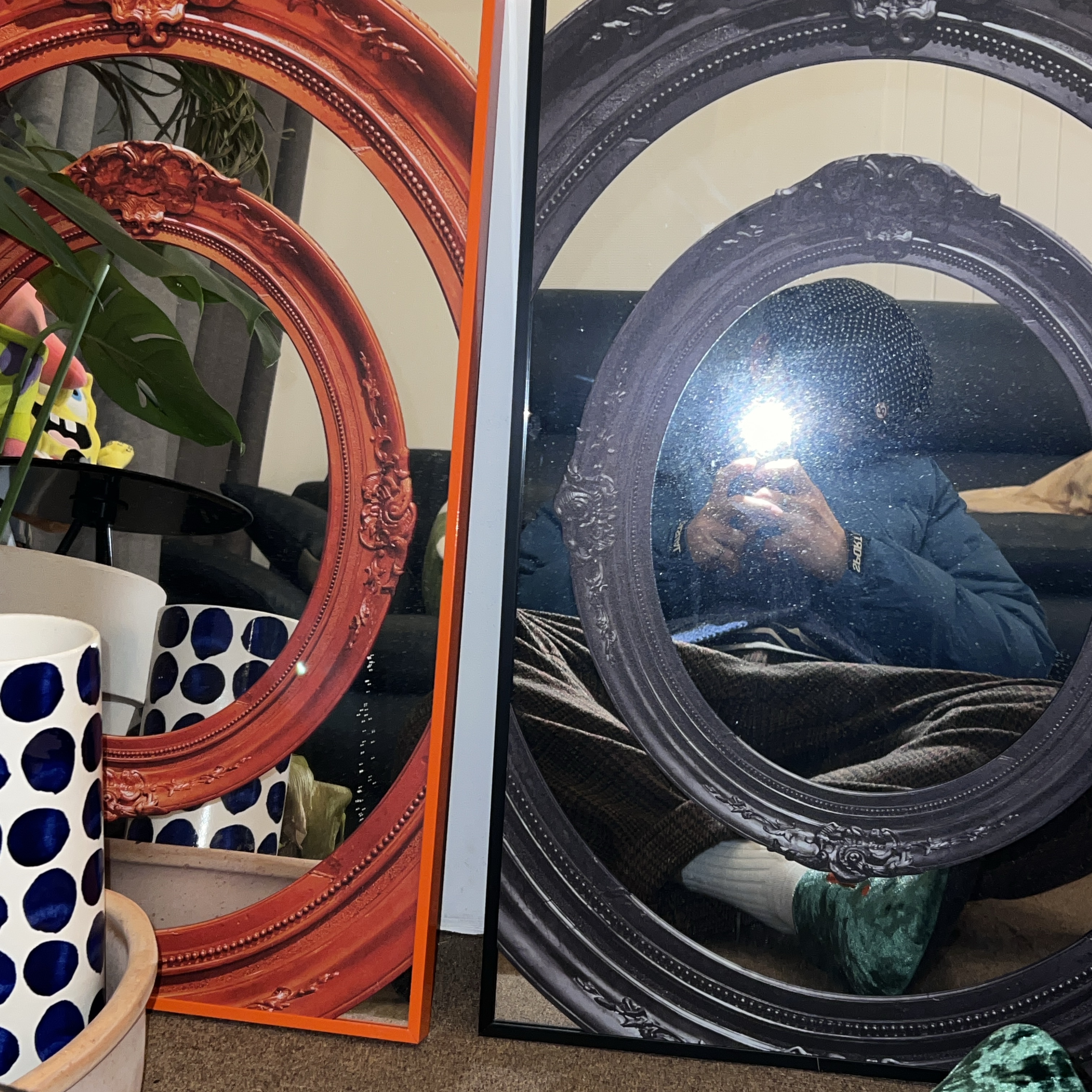 Say Touche Framex3 Mirror Black, Say Touche Framex3 Mirror Orange 착용 스타일 - 2