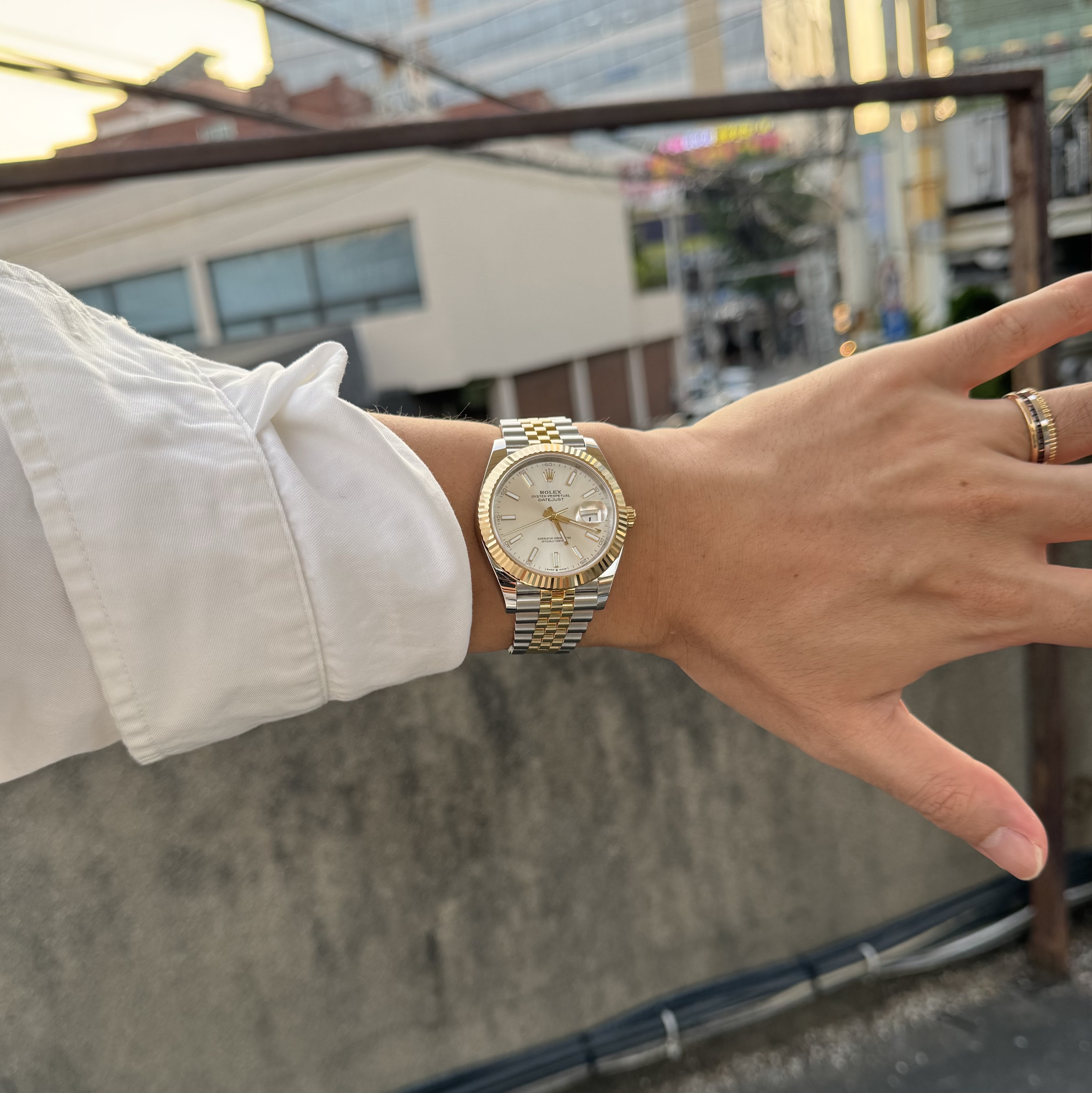 Rolex Datejust 41mm 126333 Silver Jubilee 착용 스타일