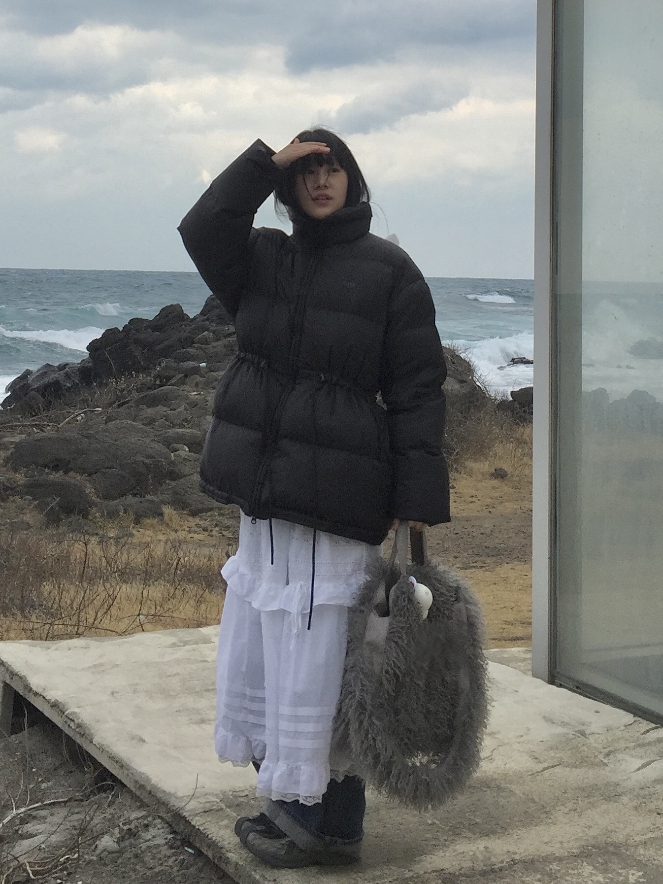 (W) Asics x Kiko Kostadinov Gel-Flammae Grey Black 착용 스타일