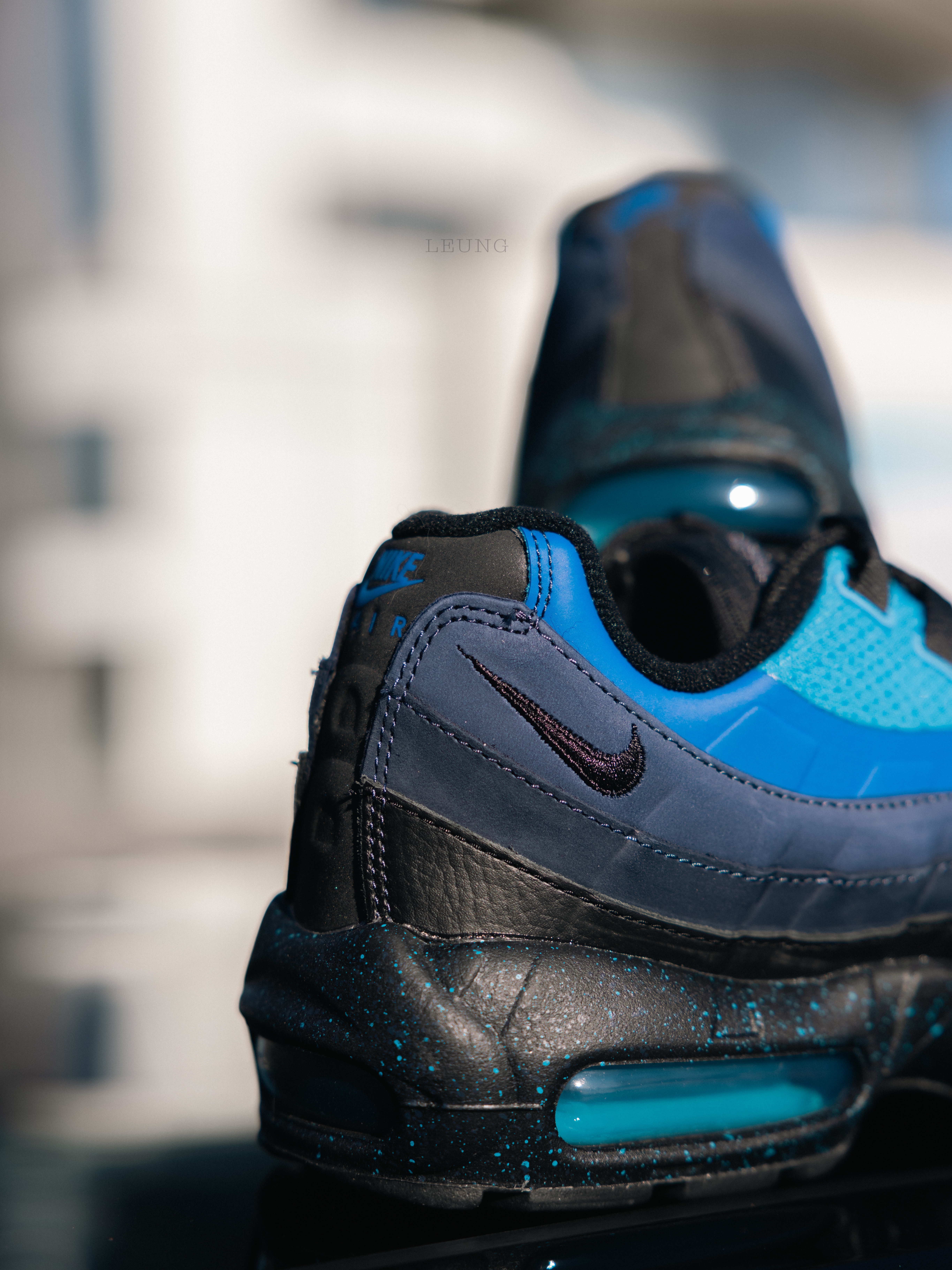 Nike x Stash Air Max 95 SP Black and Harbor Blue 2024 착용 스타일 - 3