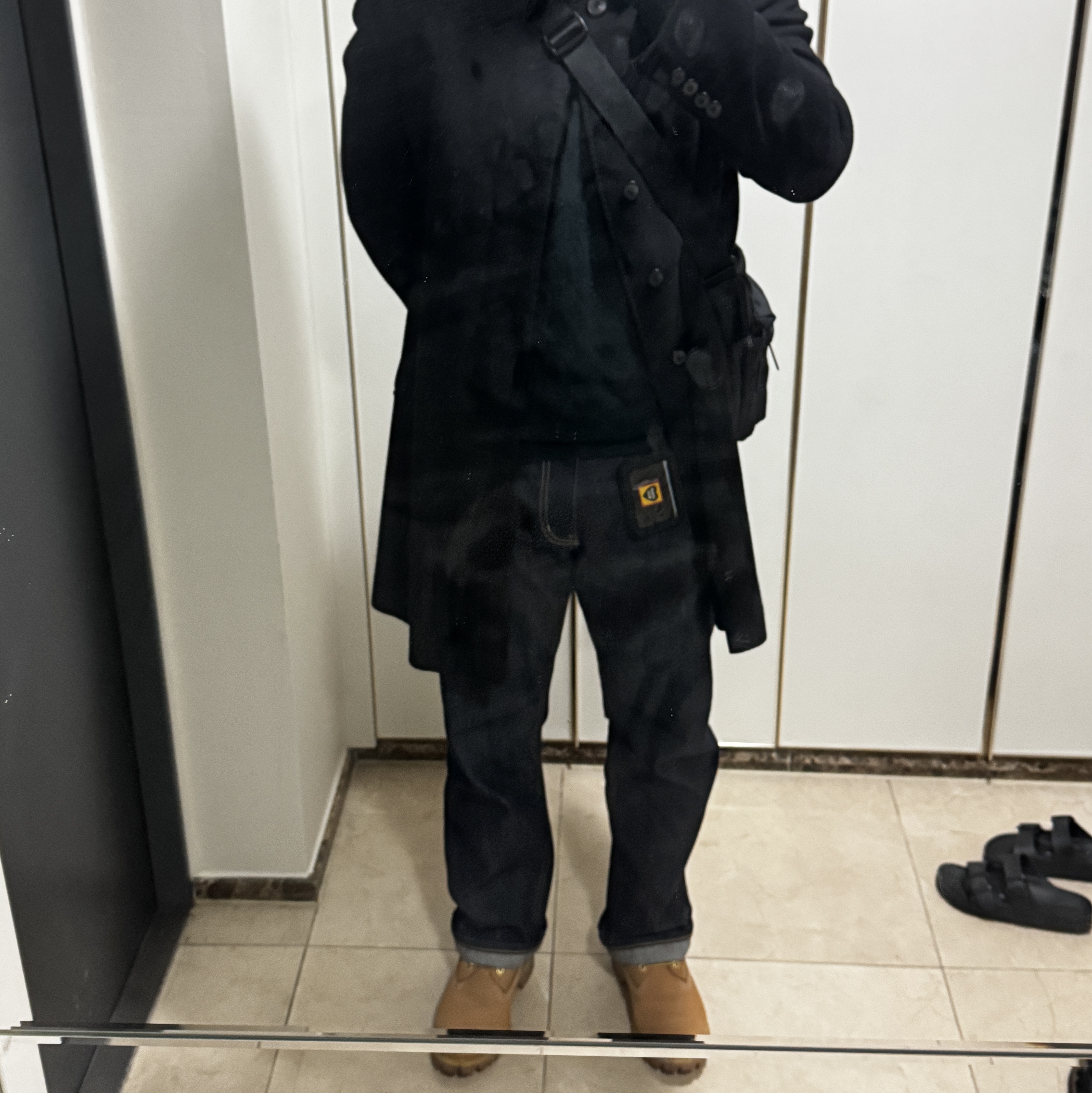 Timberland Premium 6 inch Waterproof Boot Wheat Nubuck - Wide, Human Made Military Card Case Black 착용 스타일 - 1