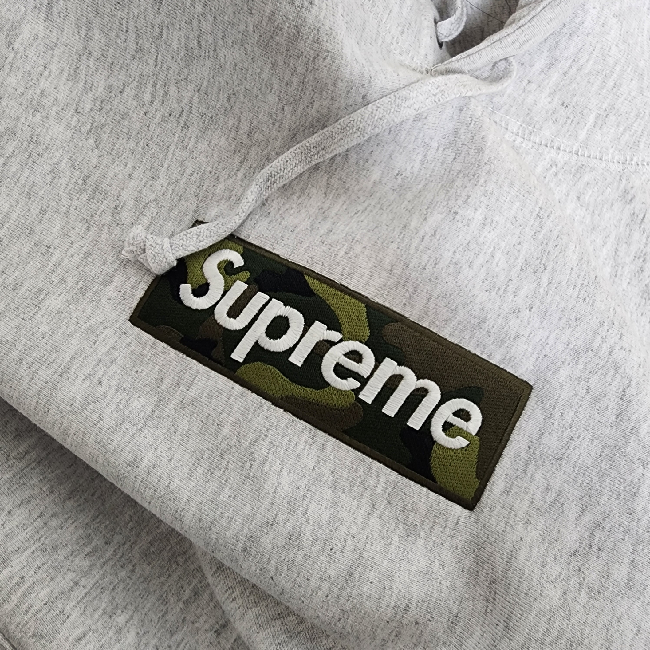 Supreme Box Logo Hooded Sweatshirt Ash Grey - 23FW 착용 스타일